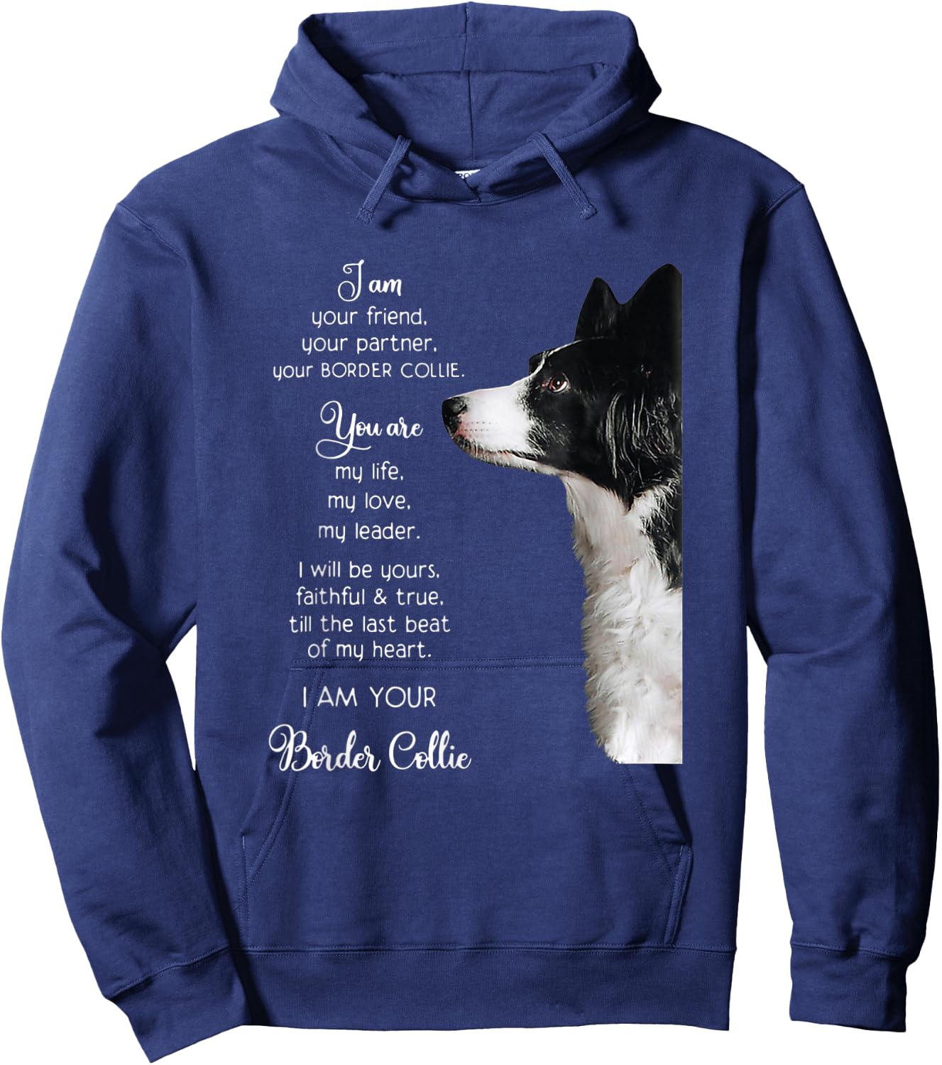 Funny I Am Your Friend Your Partner Your Border Collie Gift Hoodie - Hoodie | Navy