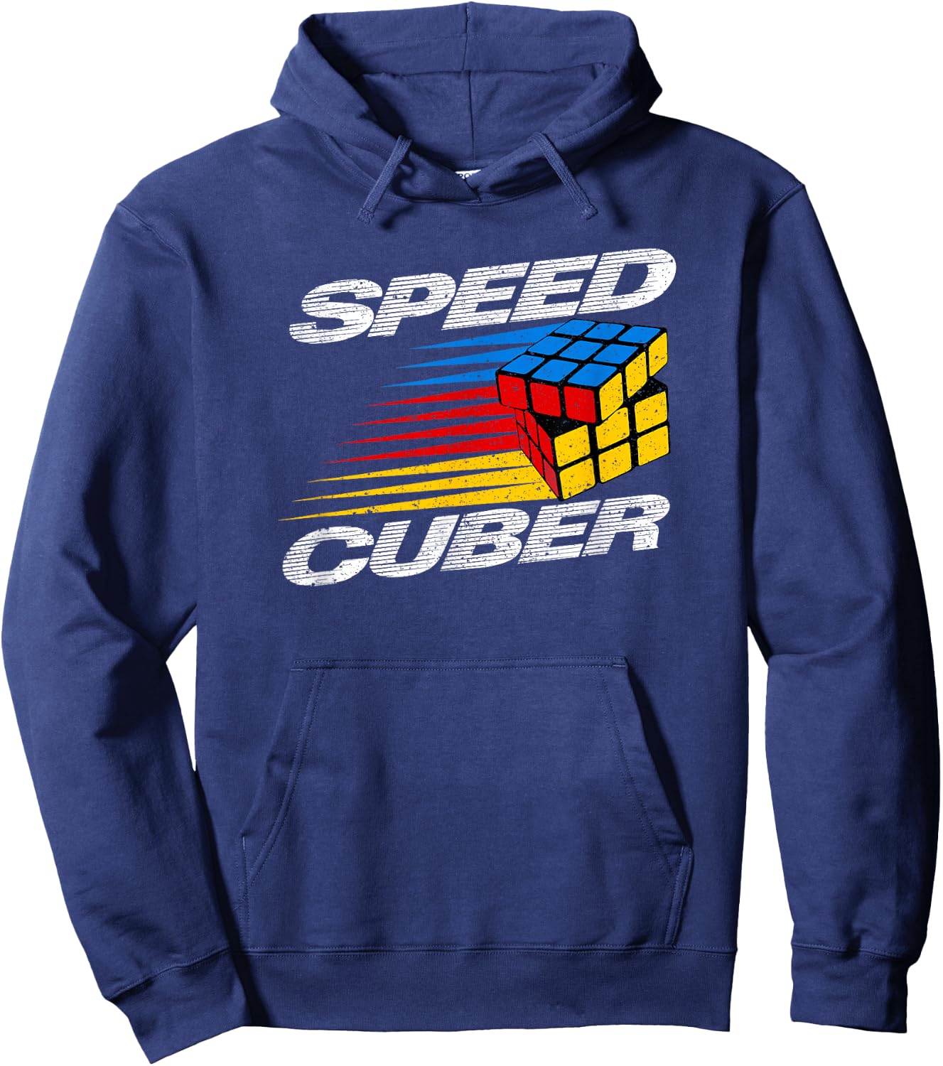 The Melting Cube - Competitive Speed Cubing Merch -Adults, Kids Black 3x3 Cube Math Game Hoodie - Hoodie | Navy
