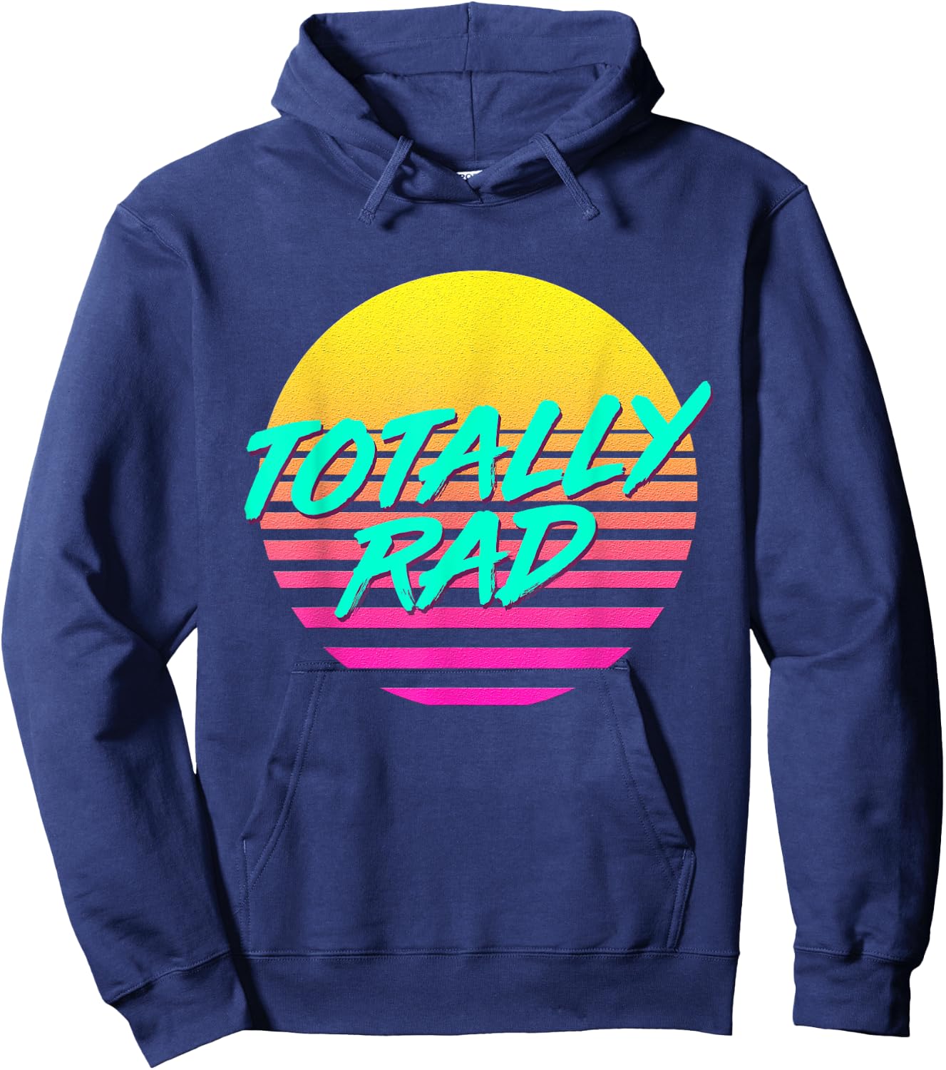 Totally Rad 1980s 80s Outfit Costume Eighties Retro Party Hoodie - Hoodie | Navy