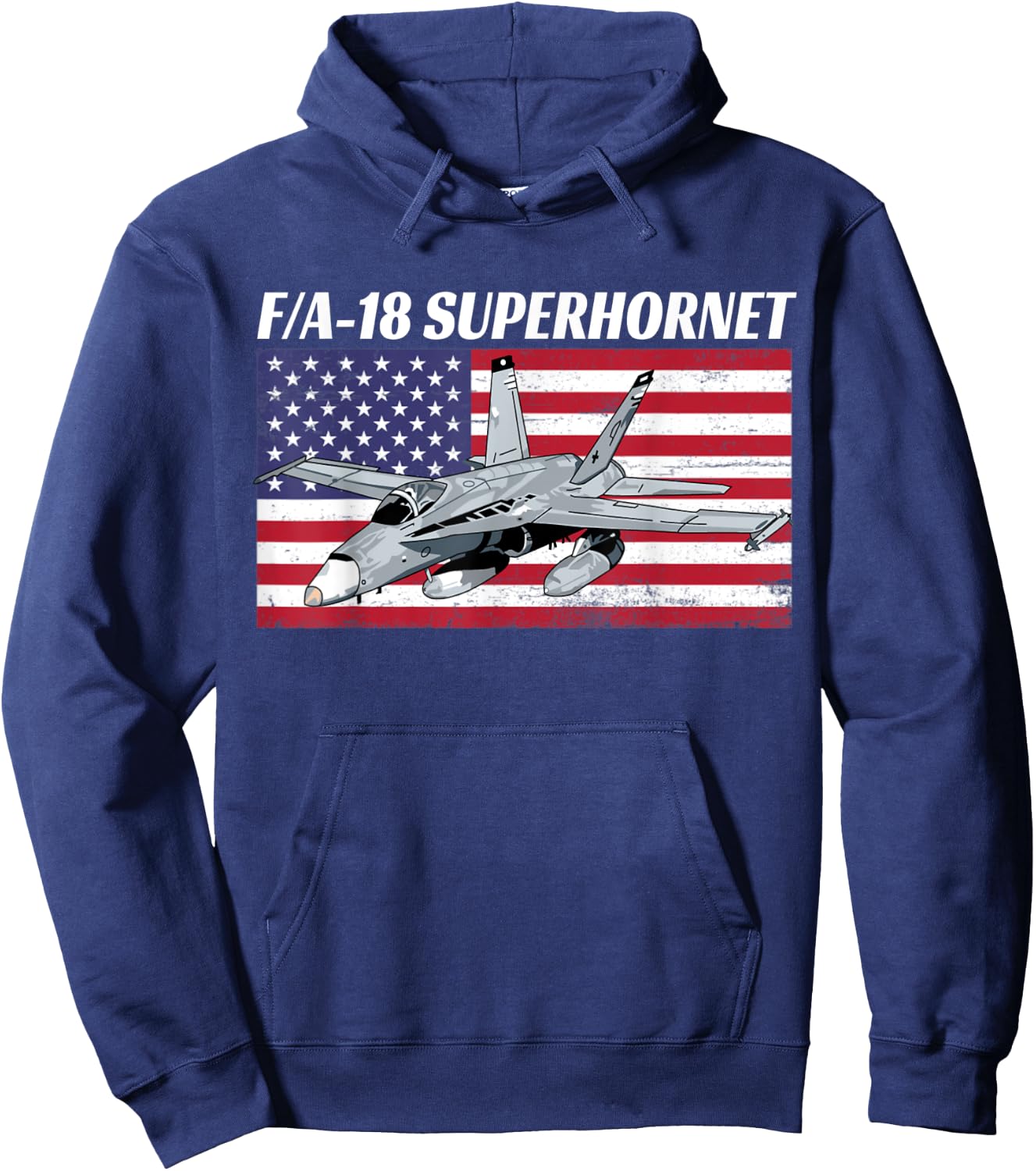 Patriotic American Naval F/A-18 Superhornet In Action. Kids Men Hoodie - Hoodie | Navy