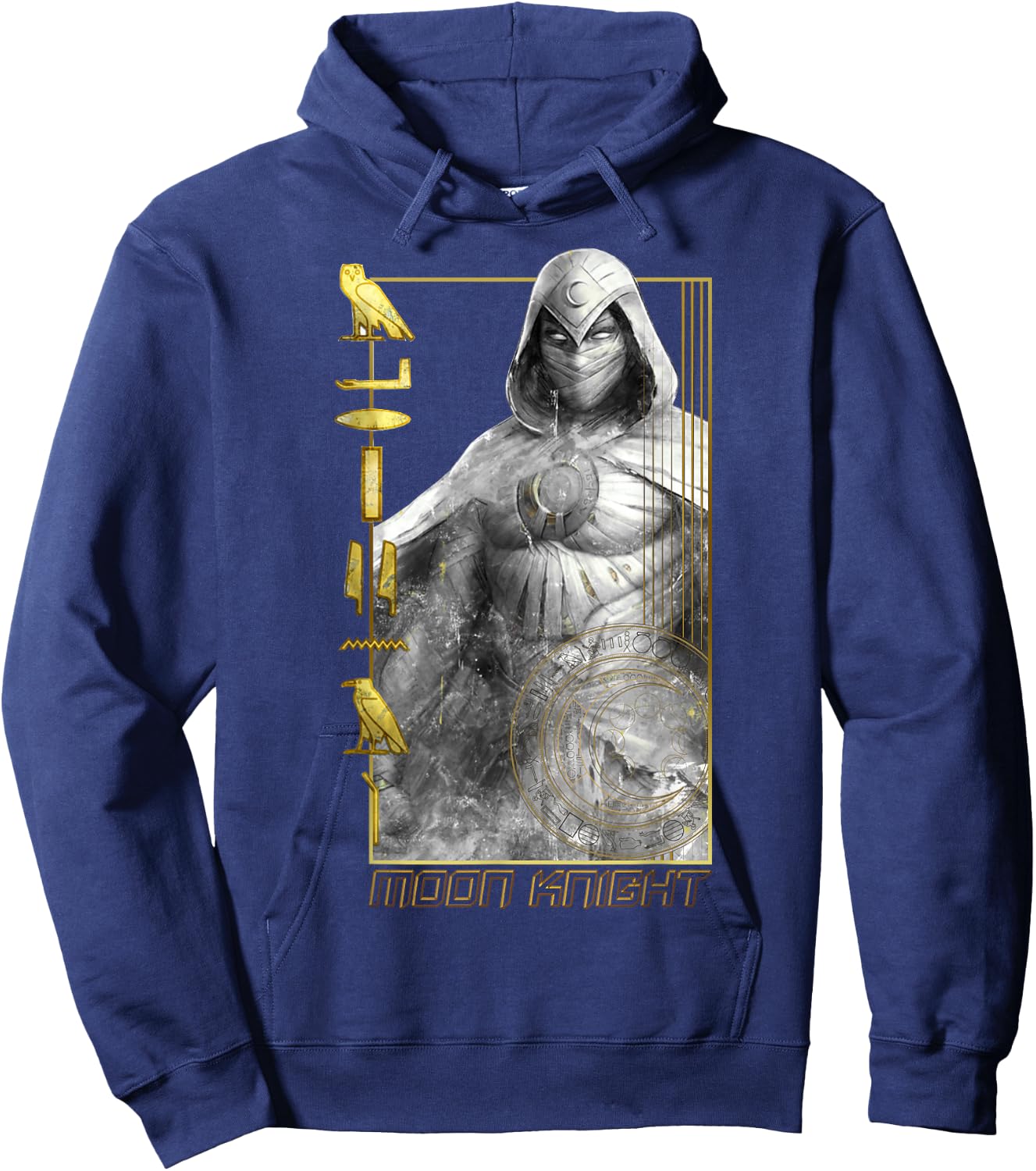 Marvel Moon Knight Bright Glyphs Poster Hoodie - Hoodie | Navy