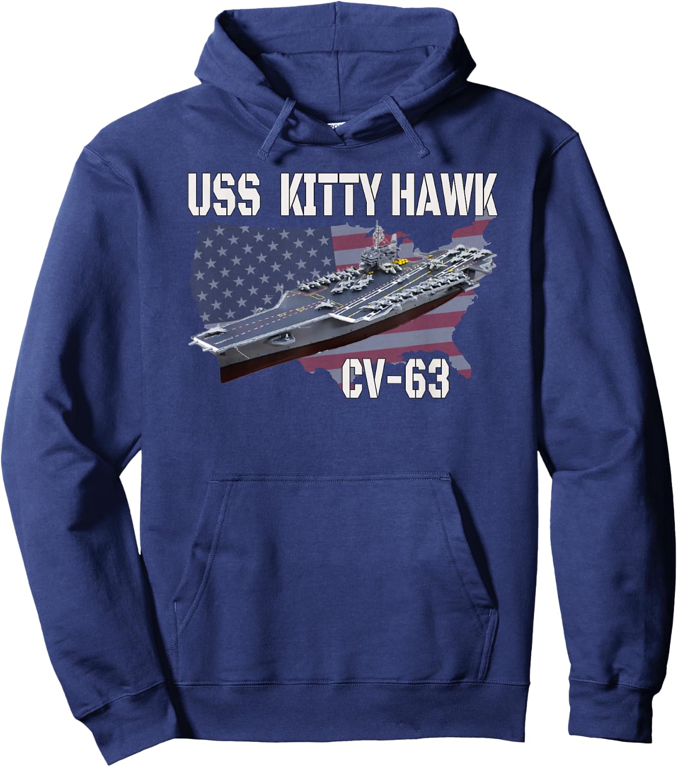 USS Kitty Hawk CV-63 Aircraft Carrier Veterans Day Hoodie - Hoodie | Navy