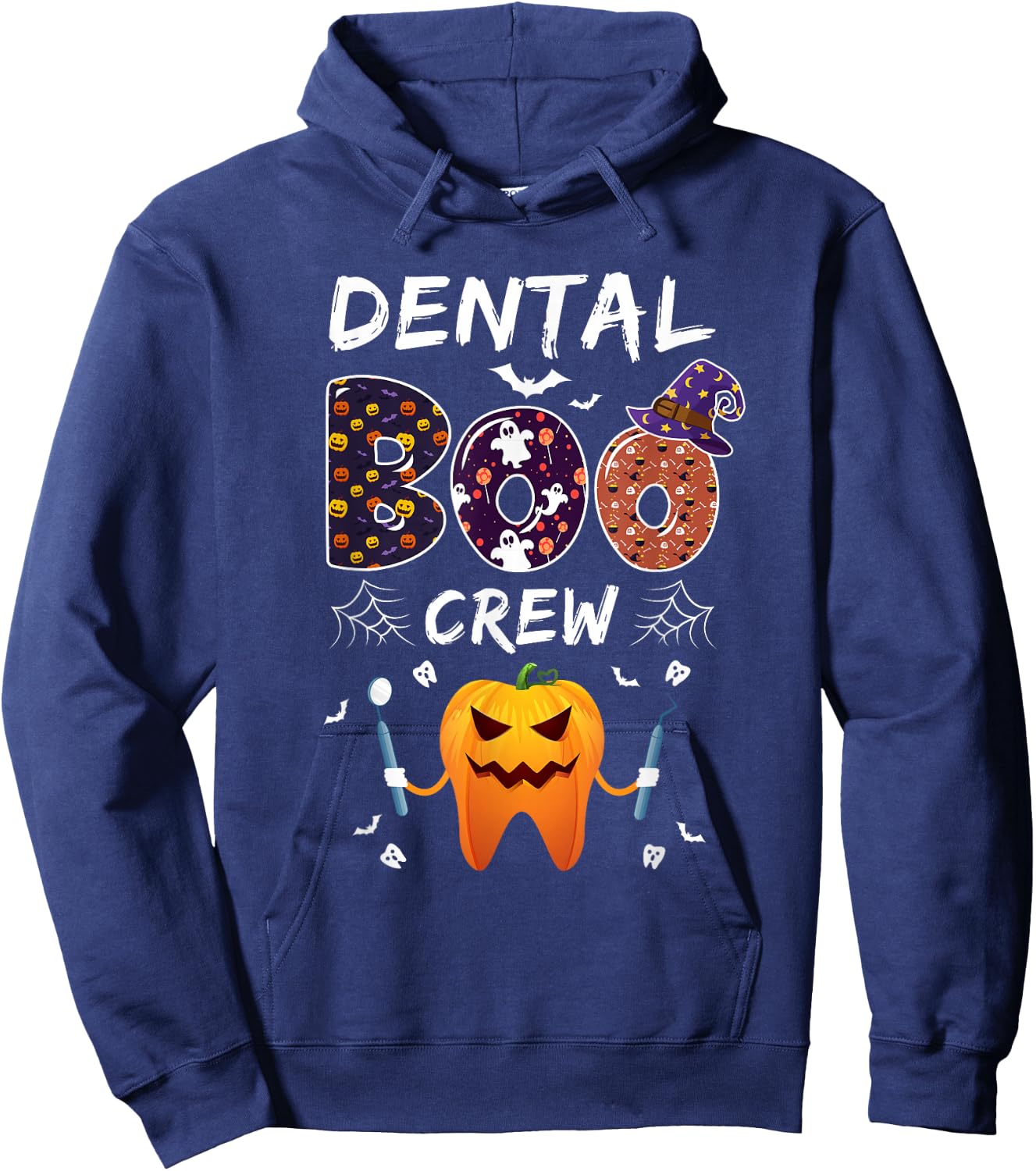 Dental Dentist Halloween Boos Crew Funny Costume Assistant Hoodie - Hoodie | Navy