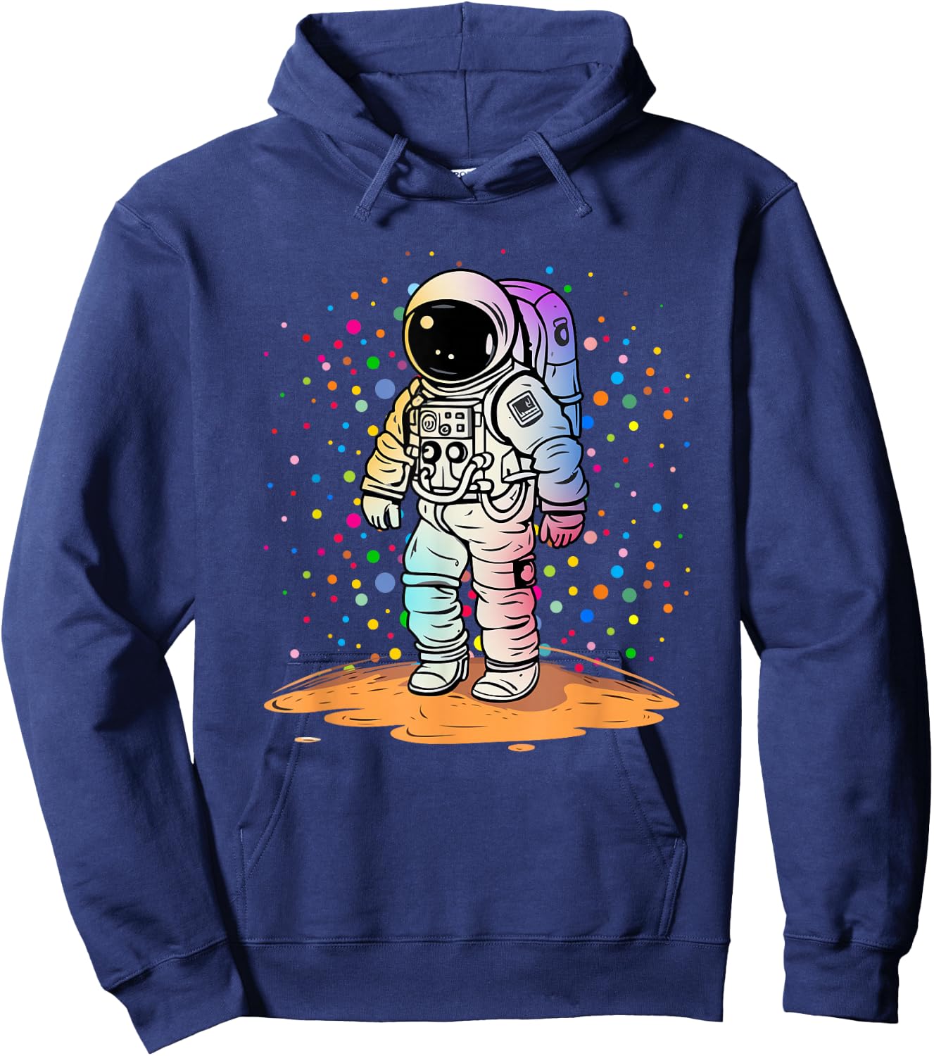 Funny Astronaut Polka Dots Lover Happy Dot Day Girl Boy Kid Hoodie - Hoodie | Navy