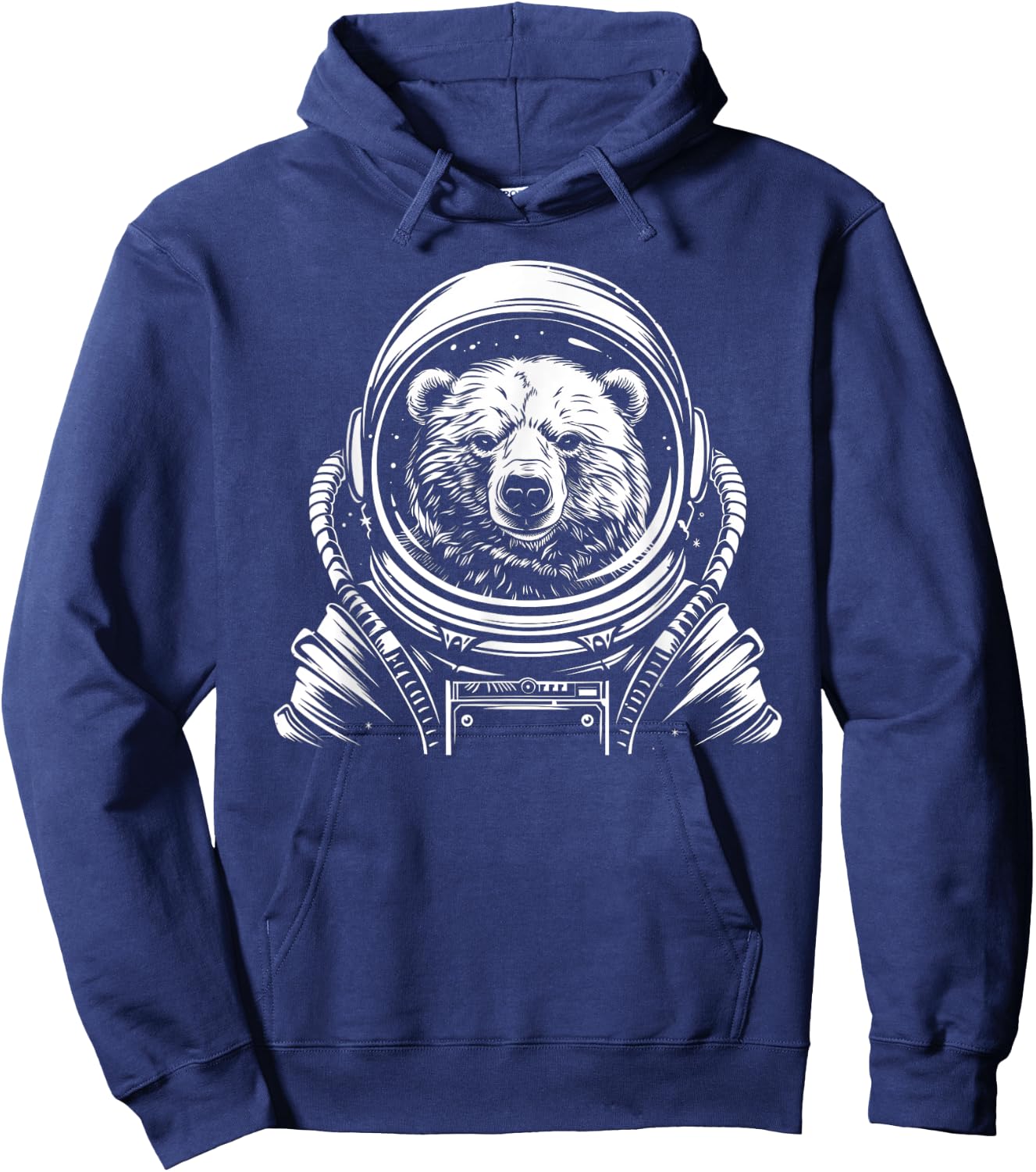 Funny Polar Bear Astronaut Astro Space Suit Mom Dad Hoodie - Hoodie | Navy