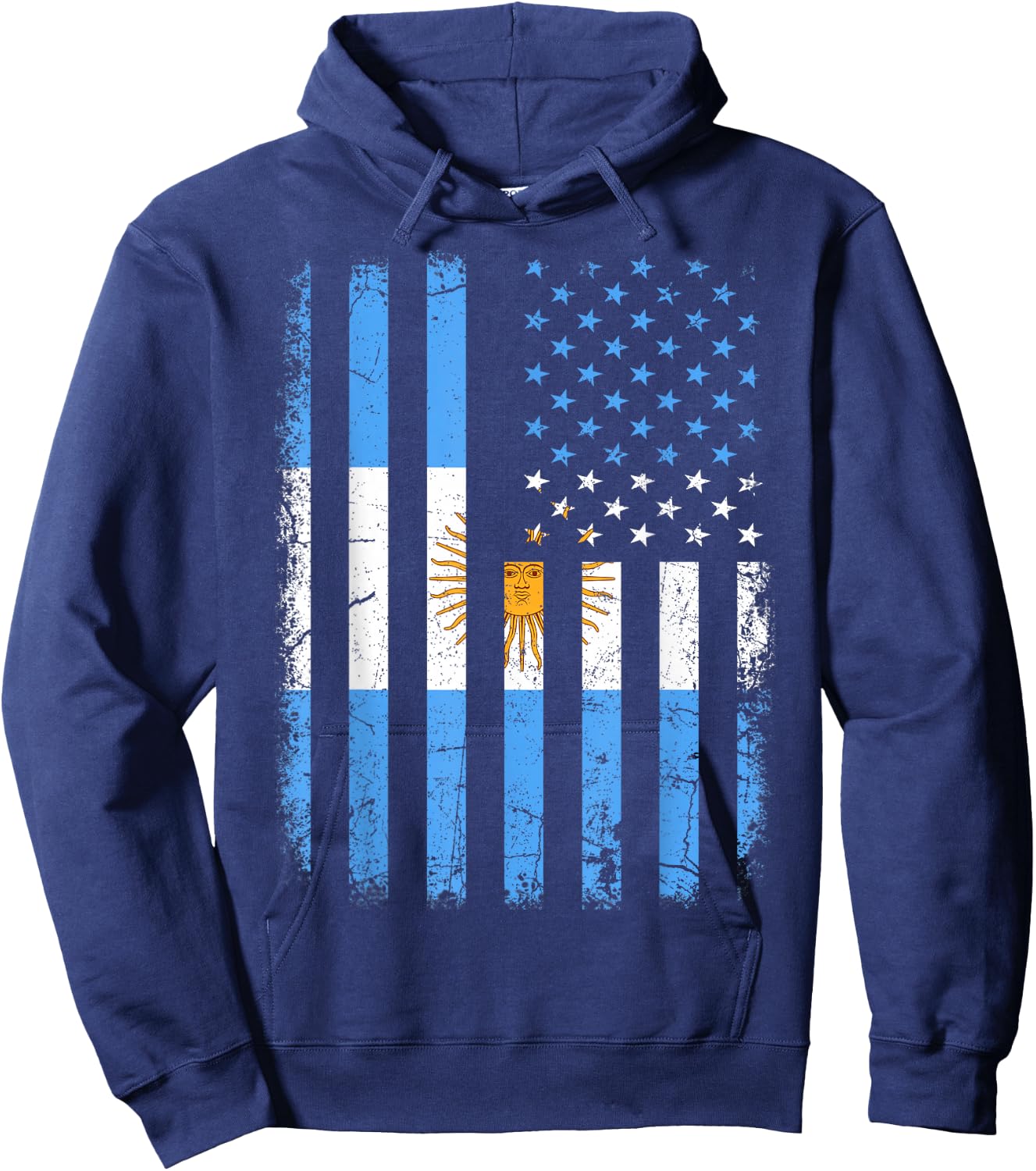 Argentinian American Flag Argentinian Roots Argentina Gift Small Hoodie - Hoodie | Navy