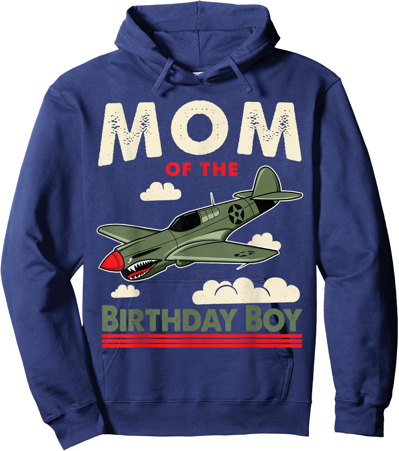 Jetting Into Mom of the Birthday boy Aviator Jet Plane Party Hoodie - Hoodie | Navy