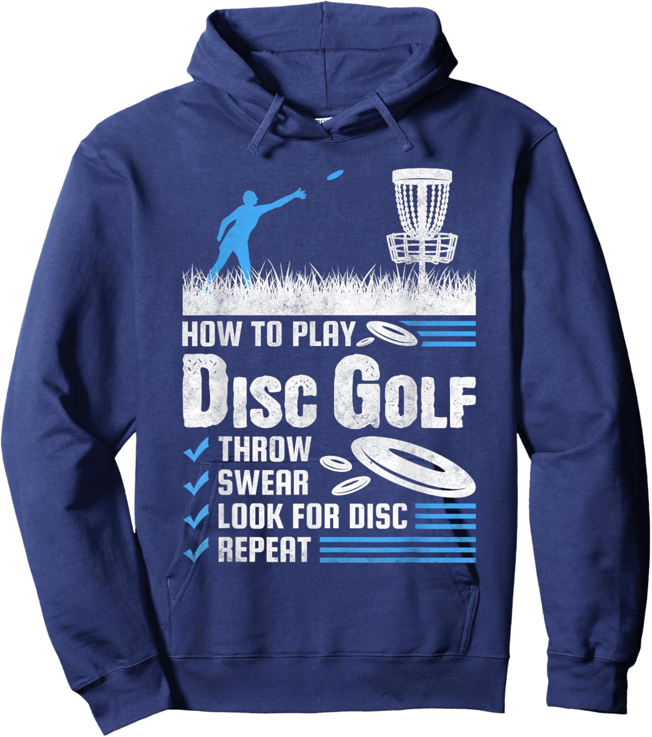 Funny How To Play Disc Golf Hoodie - Hoodie | Navy