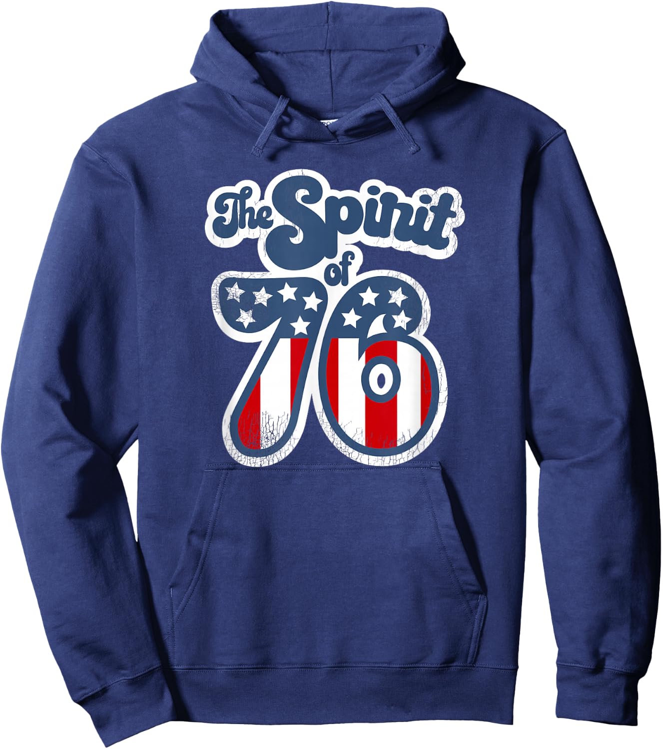 The Spirit of 76 Vintage Design Retro T Shirt Hoodie - Hoodie | Navy
