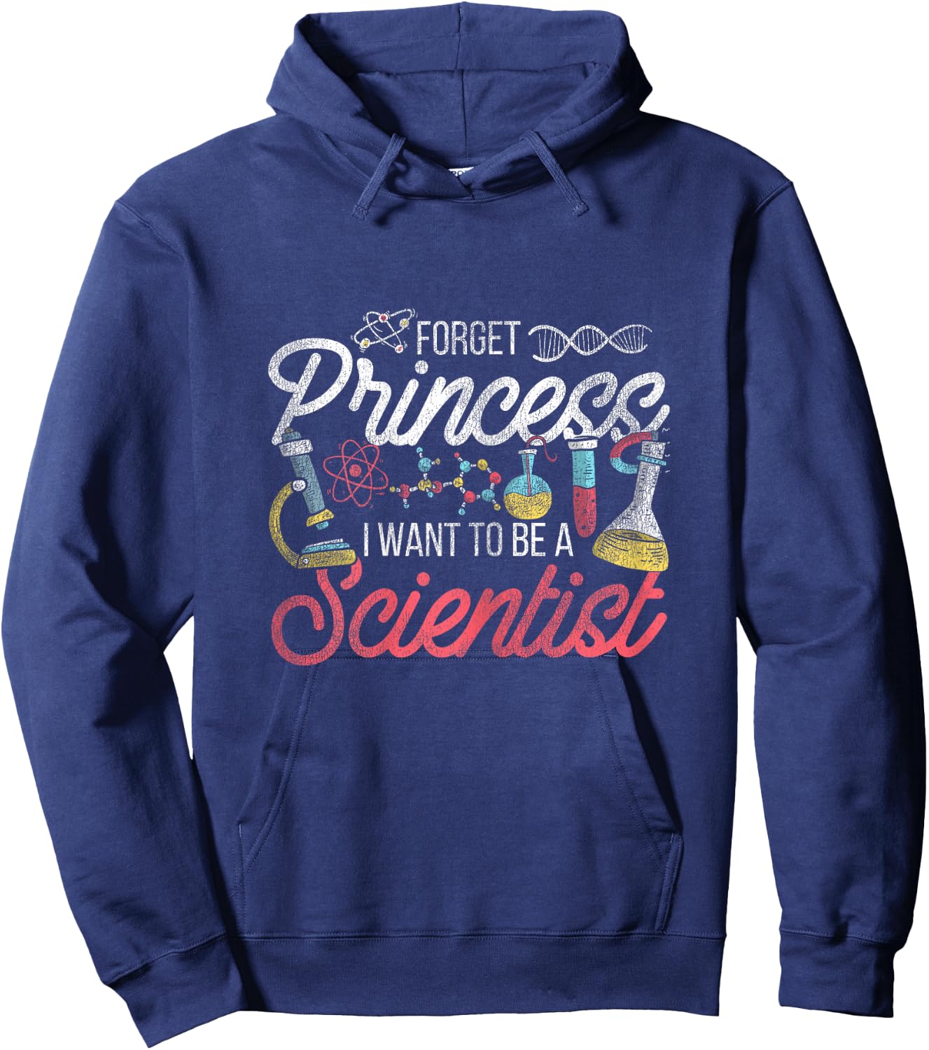 Vergiss Prinzessin Ich möchte Wissenschaftlerin sein Wissenschaft [German Language] Hoodie - Hoodie | Navy