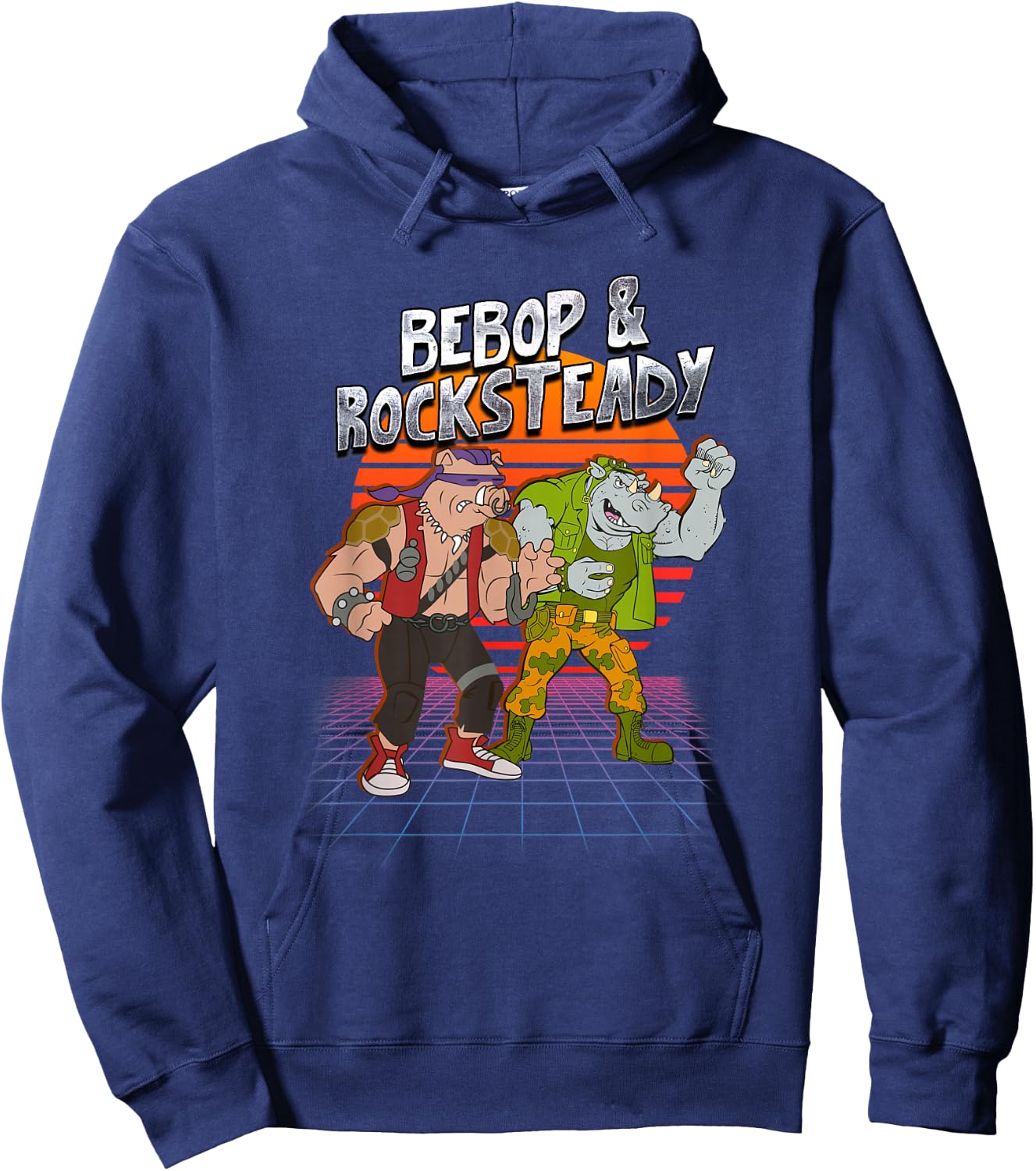 Bepop & Rocksteady - Retro Style Hoodie - Hoodie | Navy