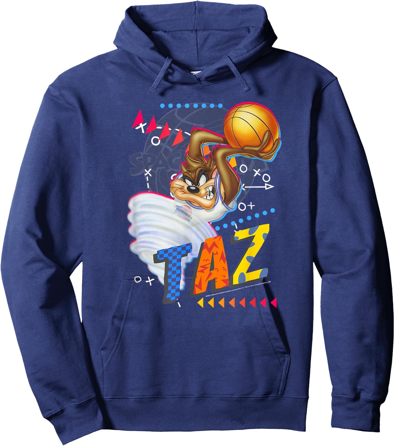 Space Jam Tasmanian Devil Retro Baller Hoodie - Hoodie | Navy