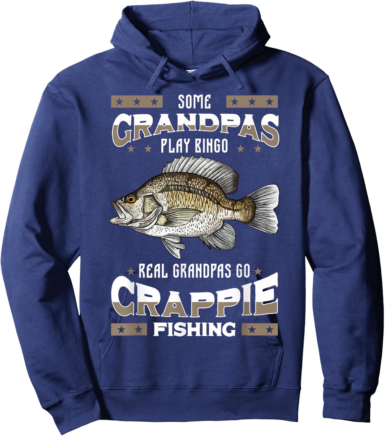Crappie Fishing Sunfish Angling Fisherman Grandfather Hoodie - Hoodie | Navy