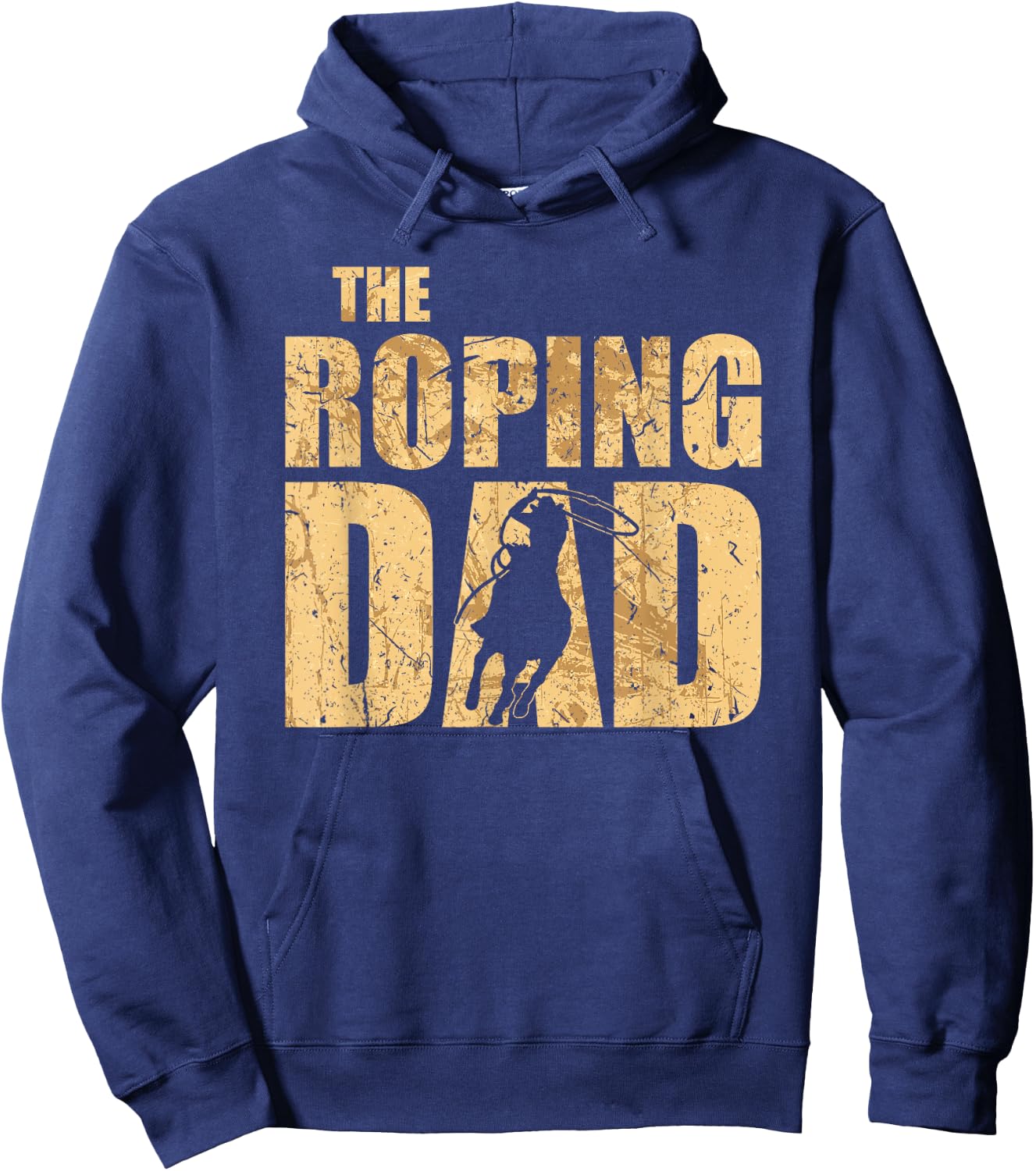 Team Roping Dad Cowboy Fathers Day Rodeo Calf Roping Hoodie - Hoodie | Navy