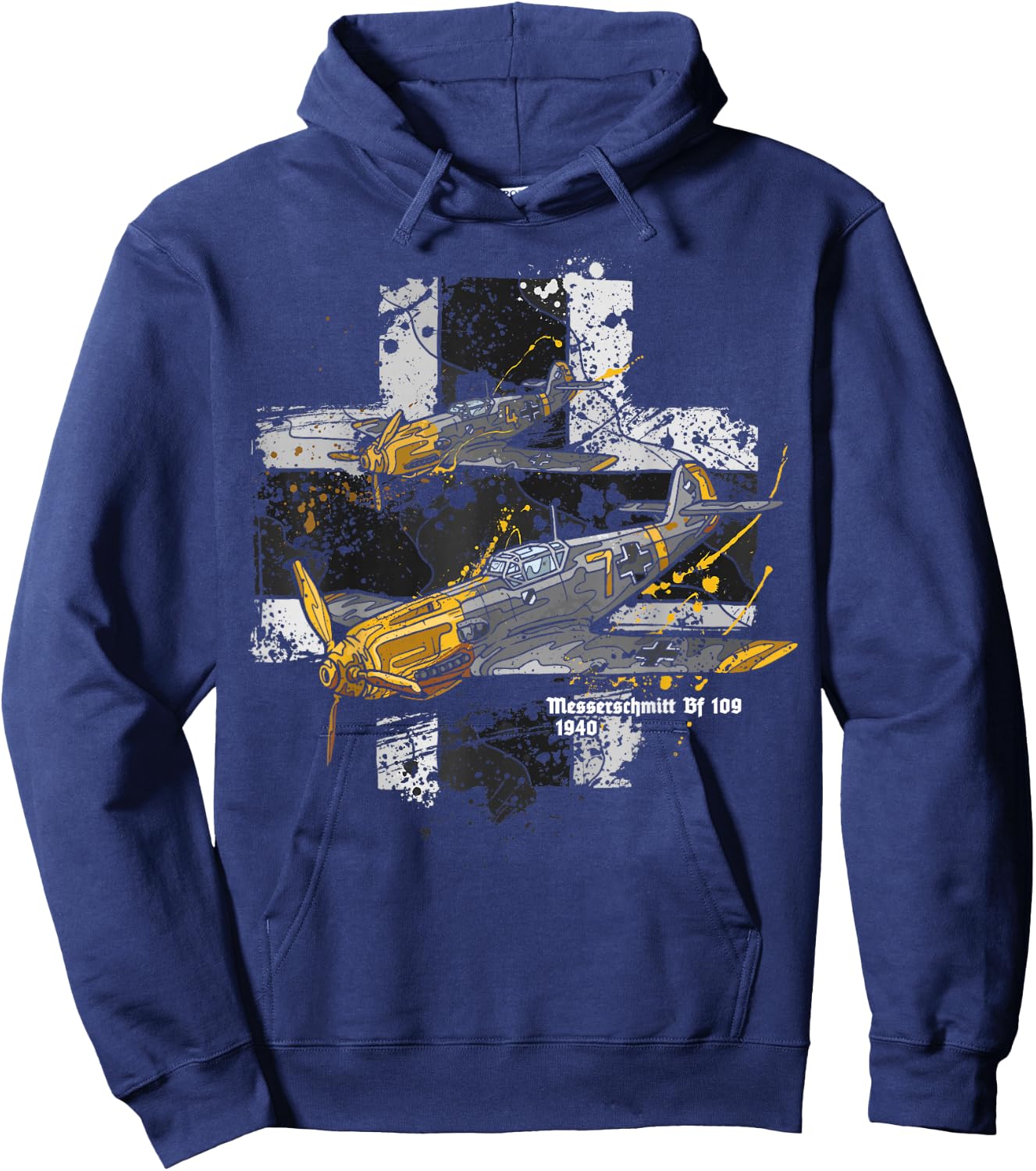 Messerschmitt Bf 109 WWII Aircraft History Hoodie - Hoodie | Navy