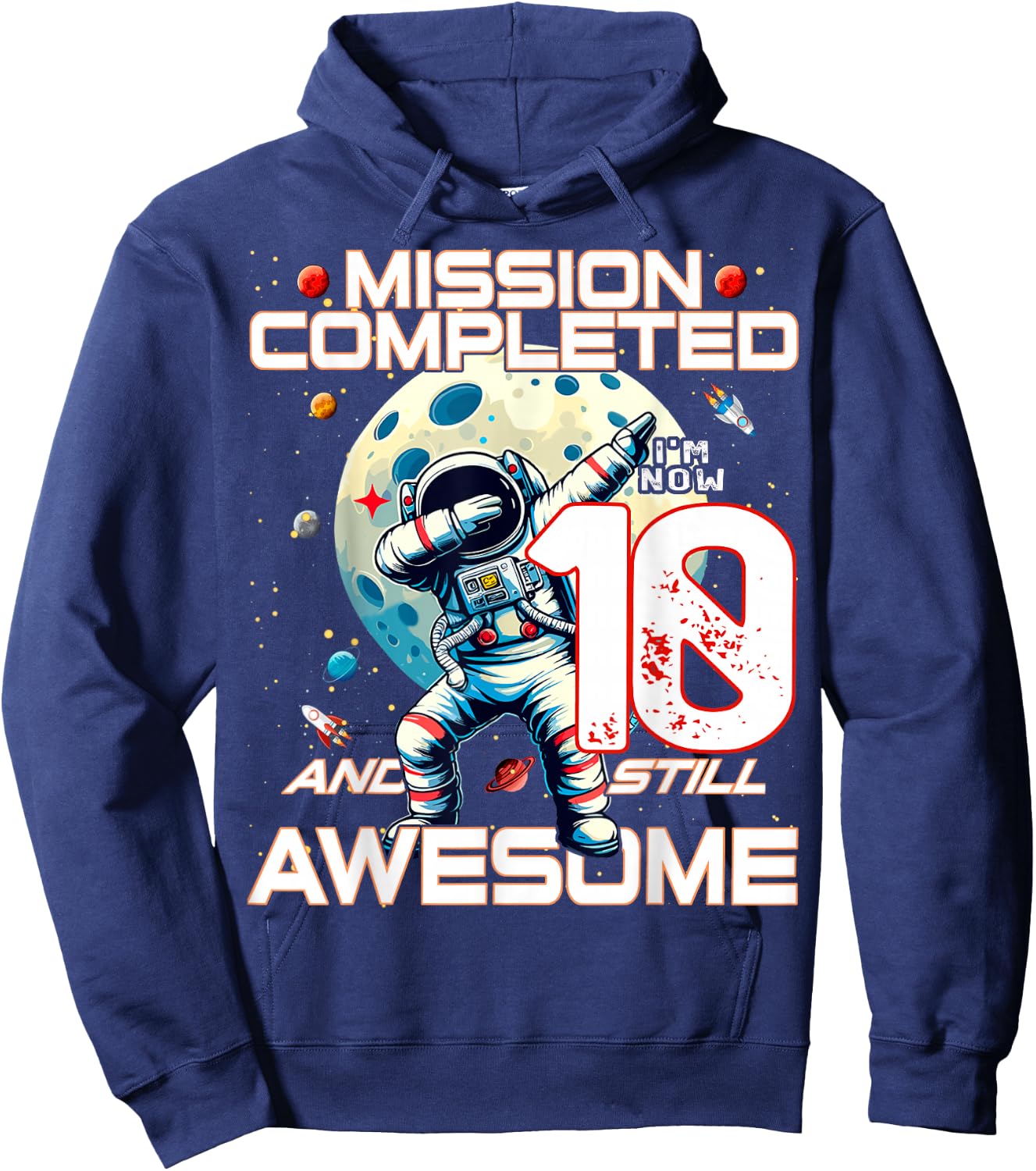 10th Birthday Astronaut Astronomy 10th Year Old Birthday Hoodie - Hoodie | Navy