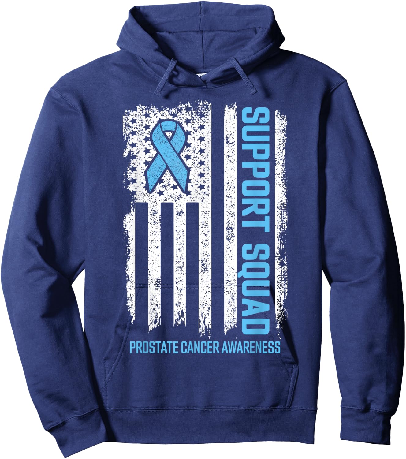 Prostate Cancer Flag Support Squad Prostate Cancer Awareness Hoodie - Hoodie | Navy