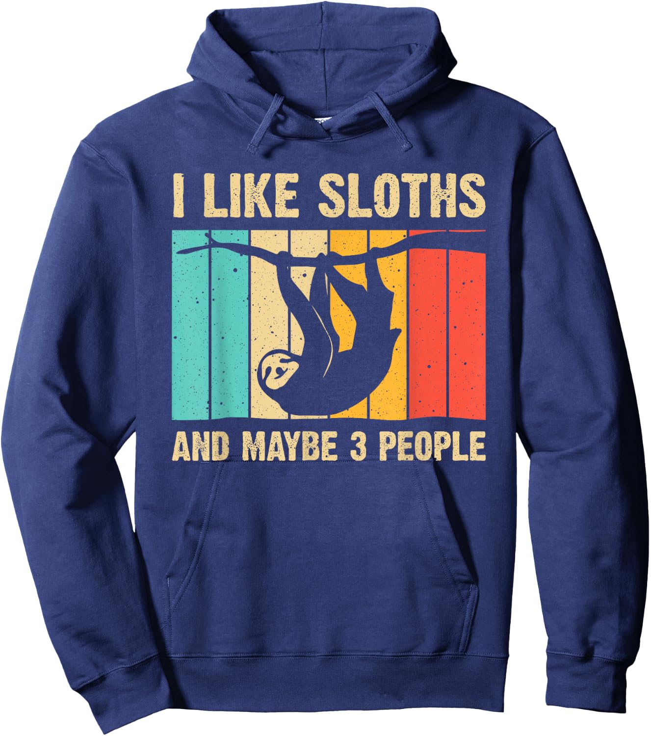 Funny Sloth Design for Sloth Lover Men Women Kids Introvert Hoodie - Hoodie | Navy