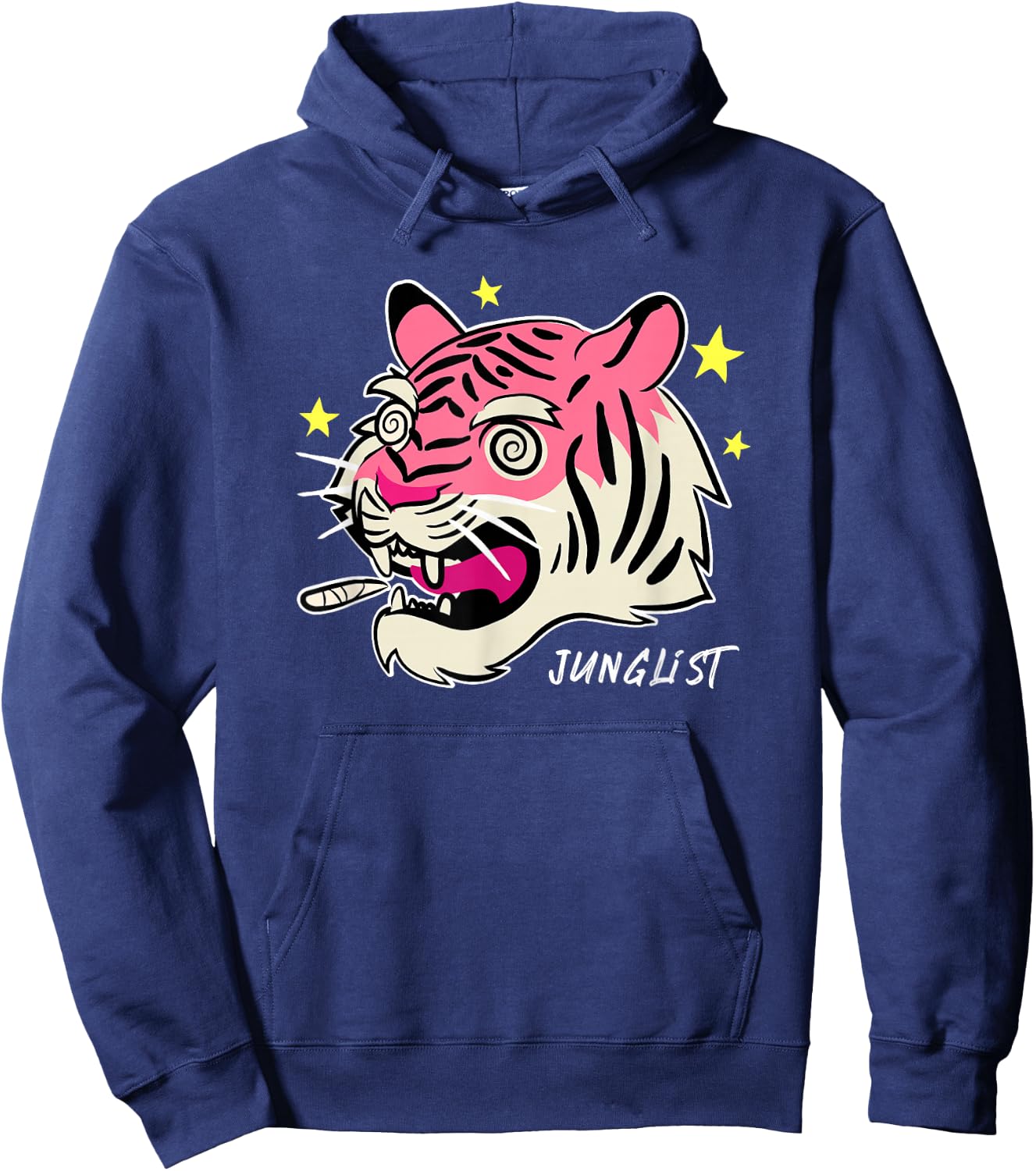 174 BPM DnB Music Junglist Tiger EDM Drum And Bass Hoodie - Hoodie | Navy