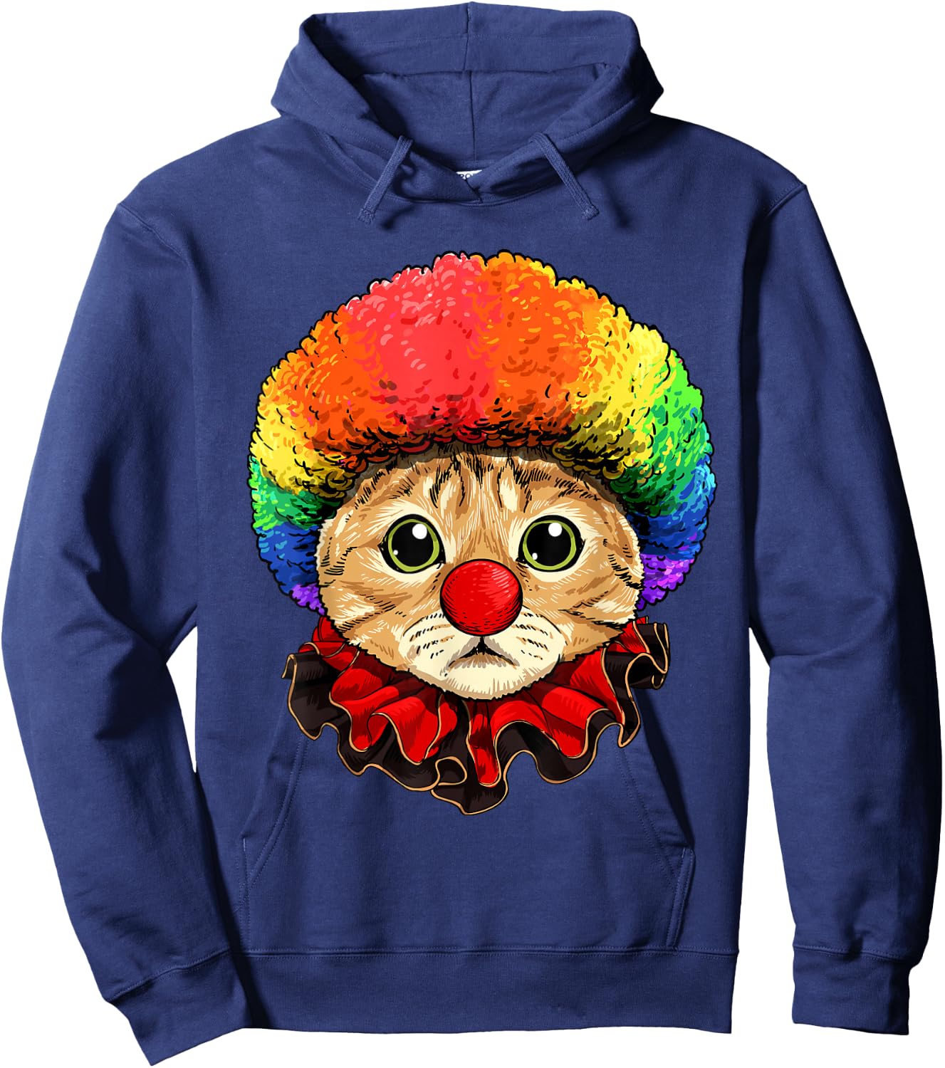 Cat Clown Feline Cat Kitten Circus Hoodie - Hoodie | Navy