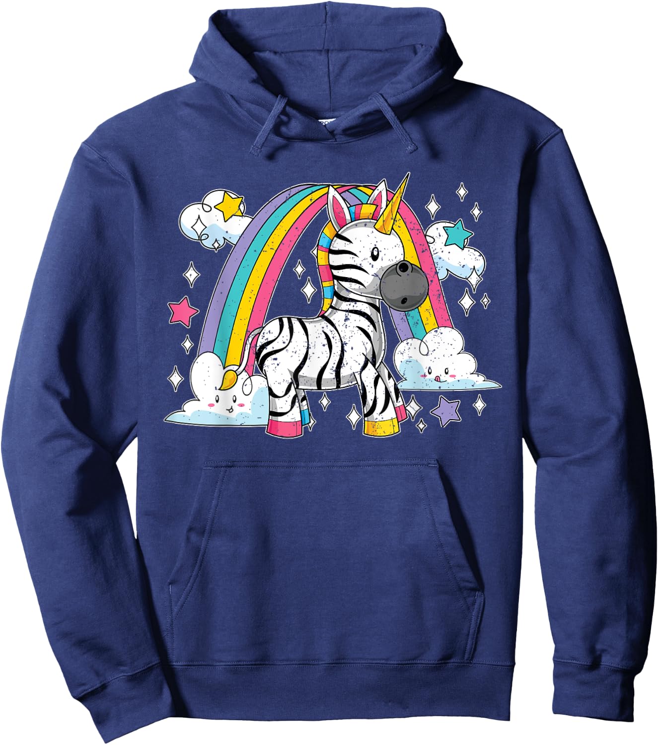 Africa Animal Zebracorn Rainbow Fairytale Zebra Unicorn Hoodie - Hoodie | Navy
