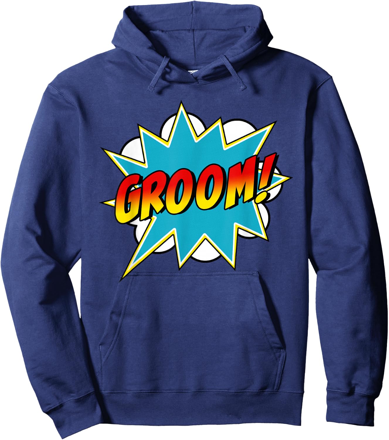 Groom Superhero Bachelor Stag Party Wedding Comic Book Hoodie - Hoodie | Navy