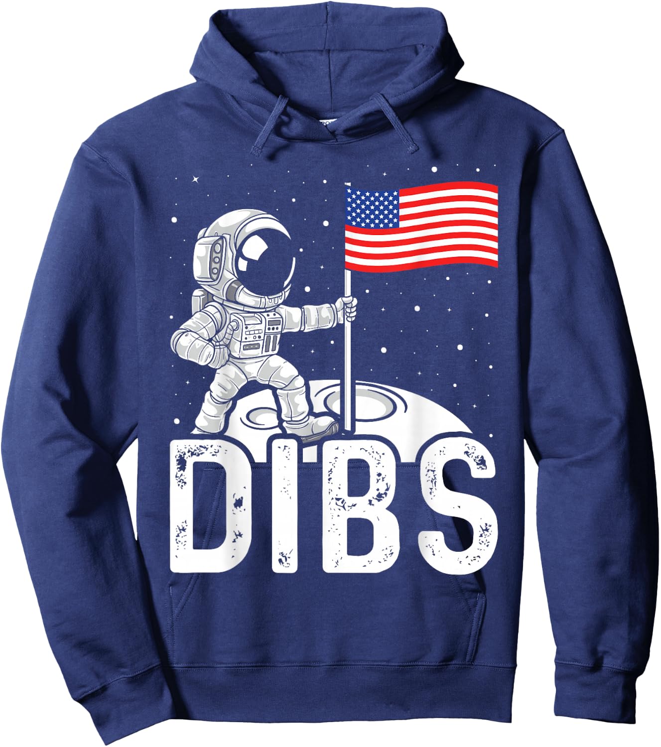 Space Astronaut 4th Of July Men Women Dibs Moon Hoodie - Hoodie | Navy