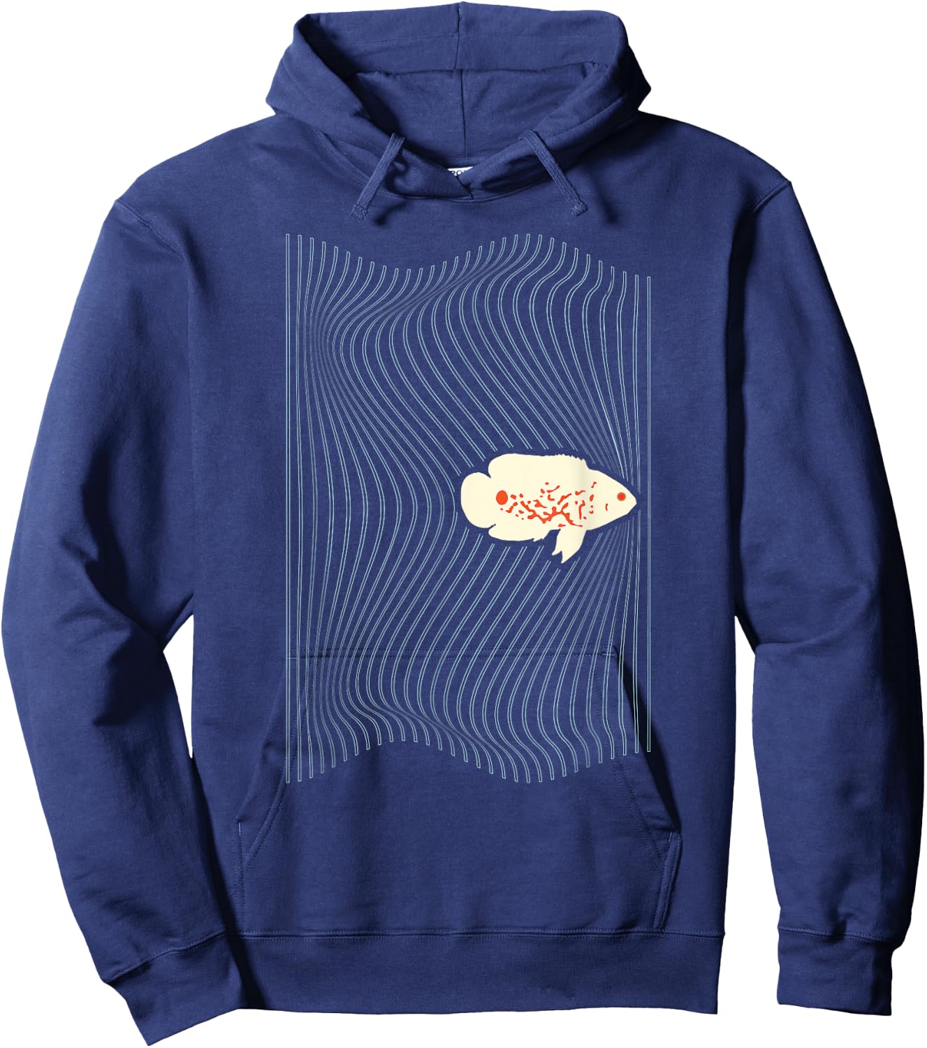 Albino Oscar Fish Shirt American cichlid for Aquarium Geeks Hoodie - Hoodie | Navy