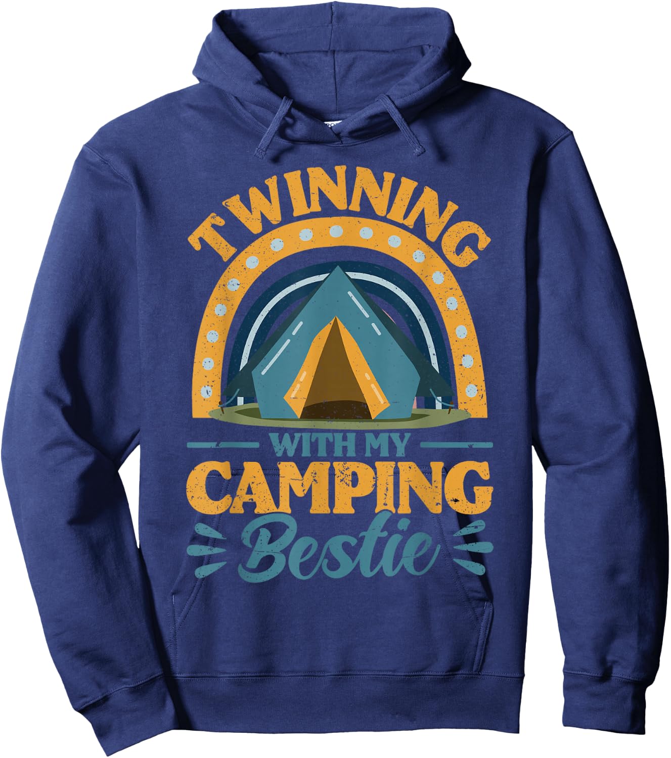 Friends Twinning With My Camping Bestie Spirit Week Girls Hoodie - Hoodie | Navy