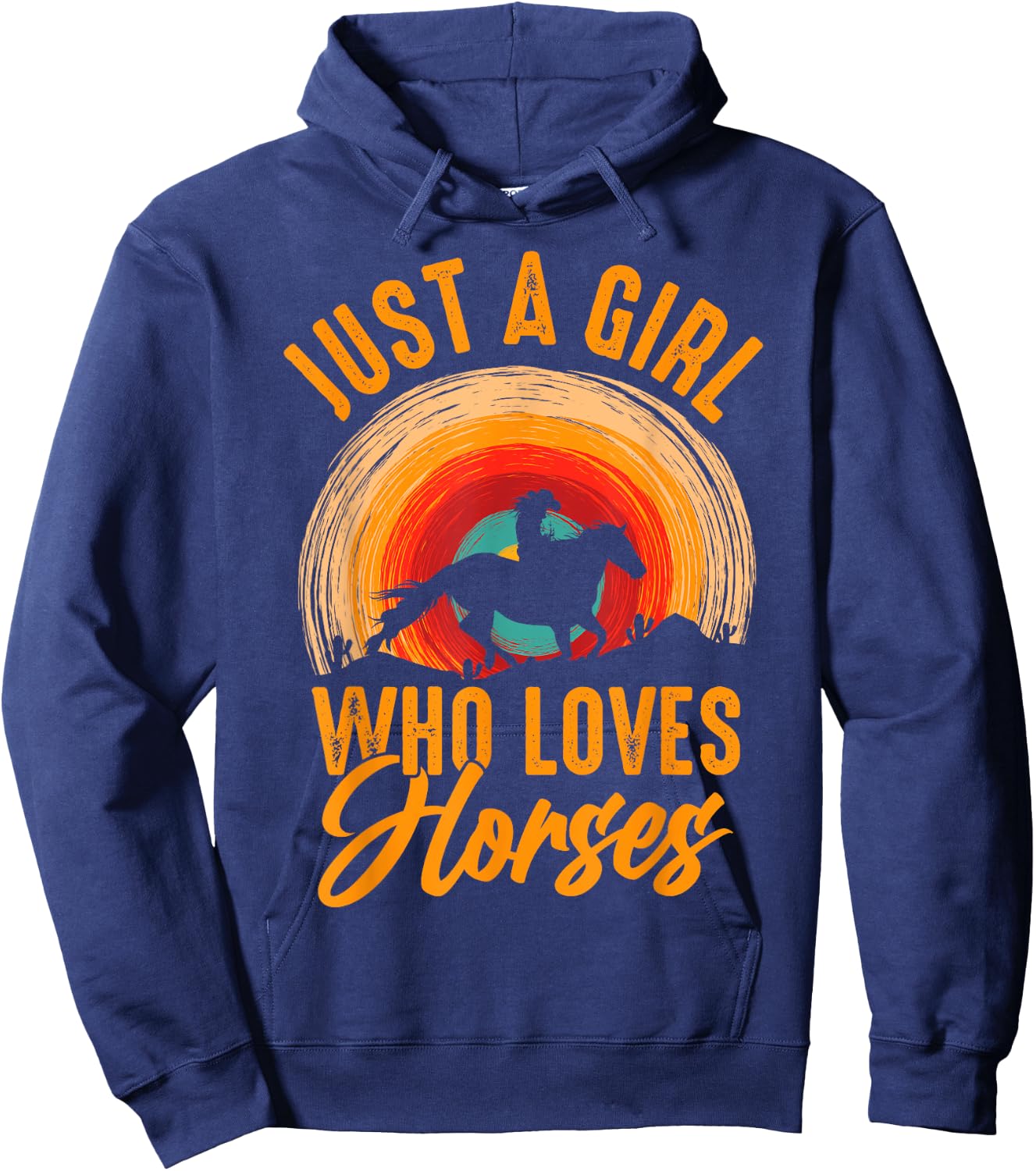 Just A Girl Who Loves Horses Hoodie - Hoodie | Navy