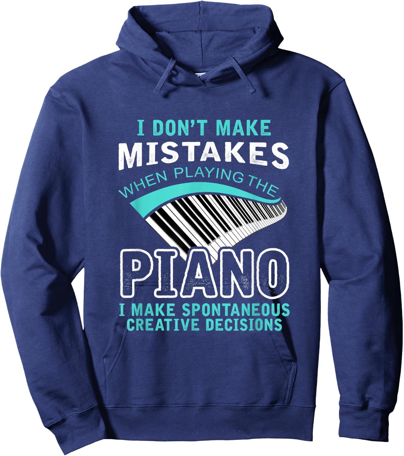 Gift for Pianists Musicians Piano Hoodie - Hoodie | Navy