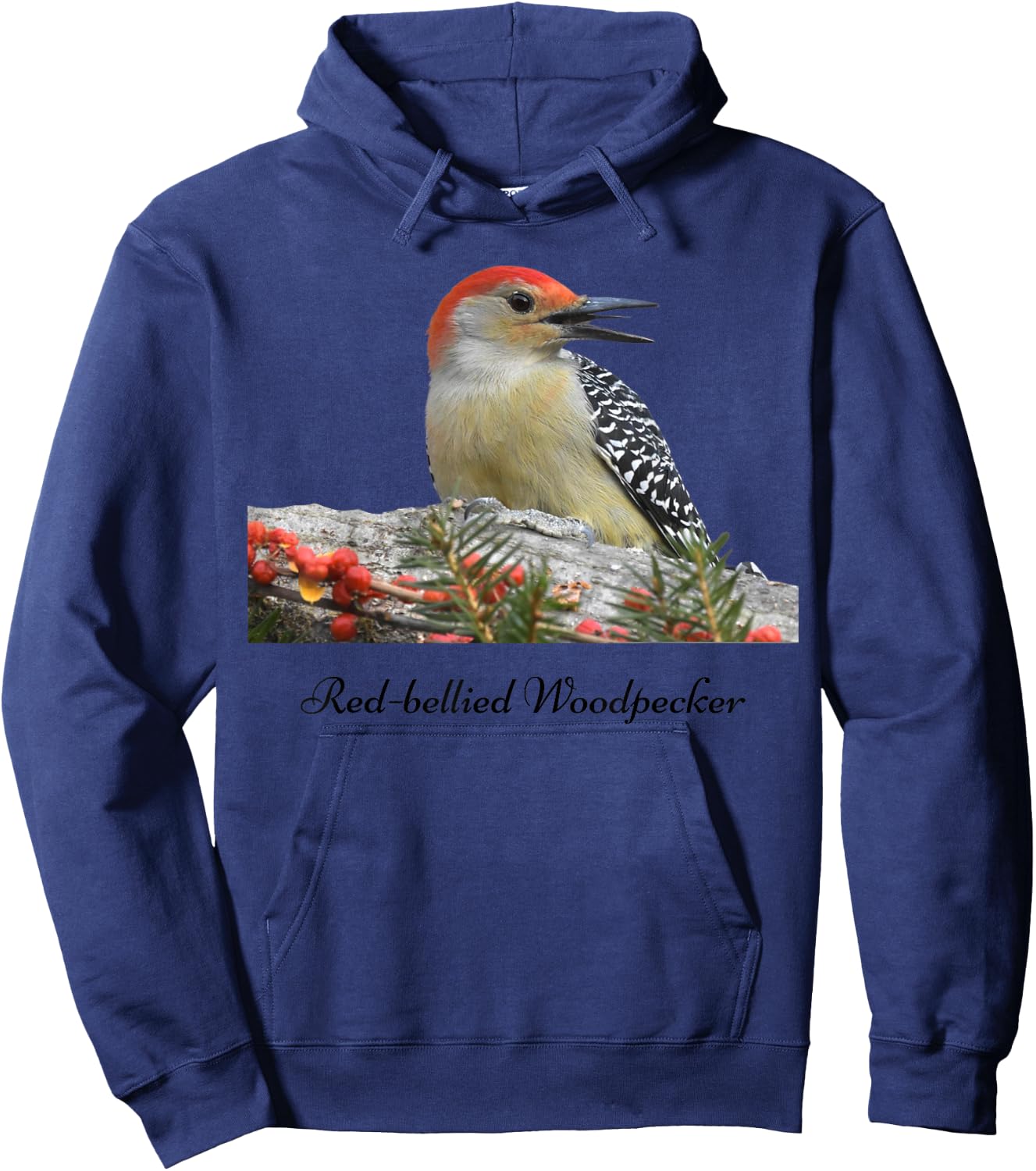 Red-bellied Woodpecker Bird Ornithology Hoodie - Hoodie | Navy