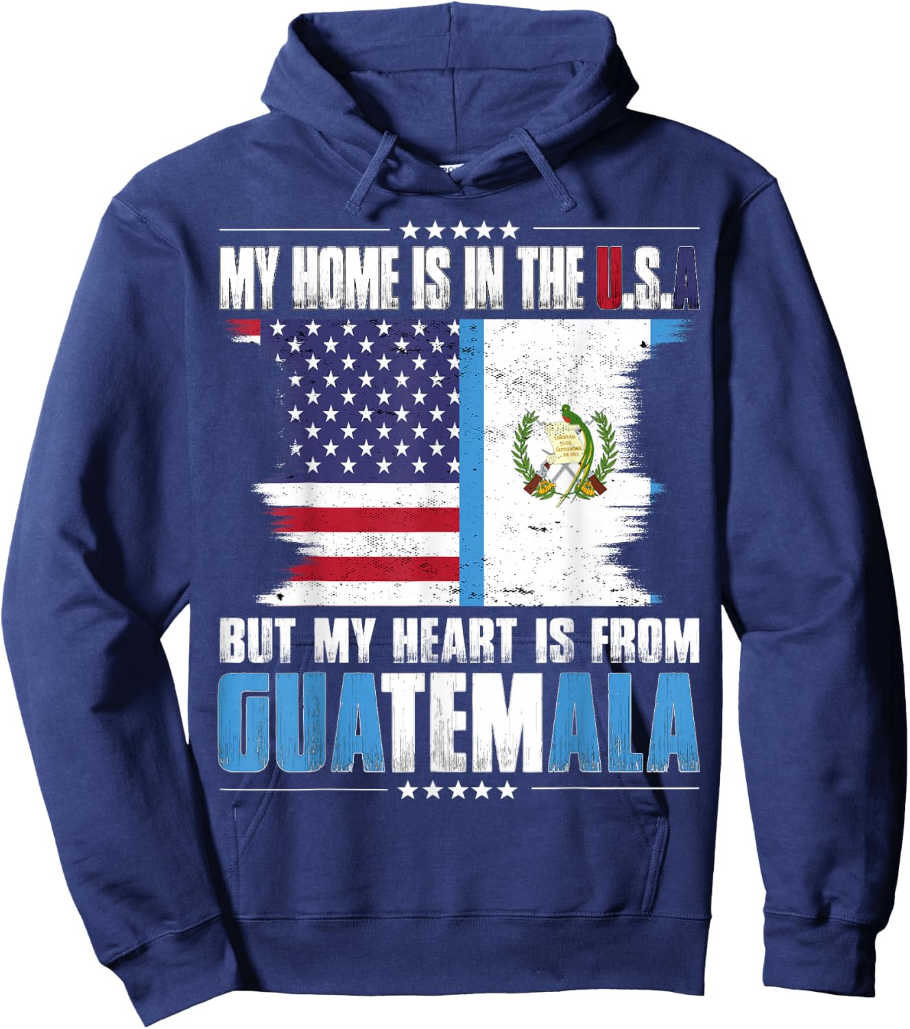 American Grown Patriot Guatemalan American from Guatemala Hoodie - Hoodie | Navy