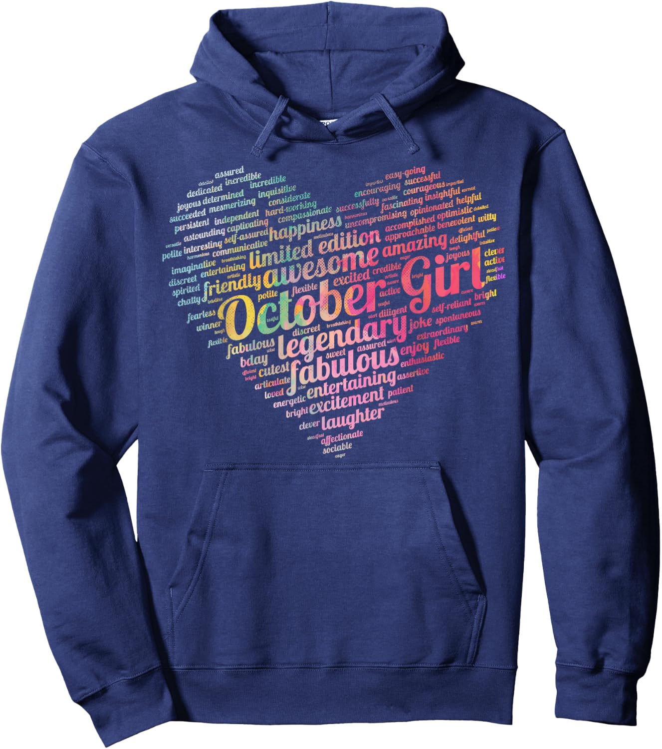 Legendary OCTOBER GIRL Awesome Fabulous My Birthday Love Mom Hoodie - Hoodie | Navy