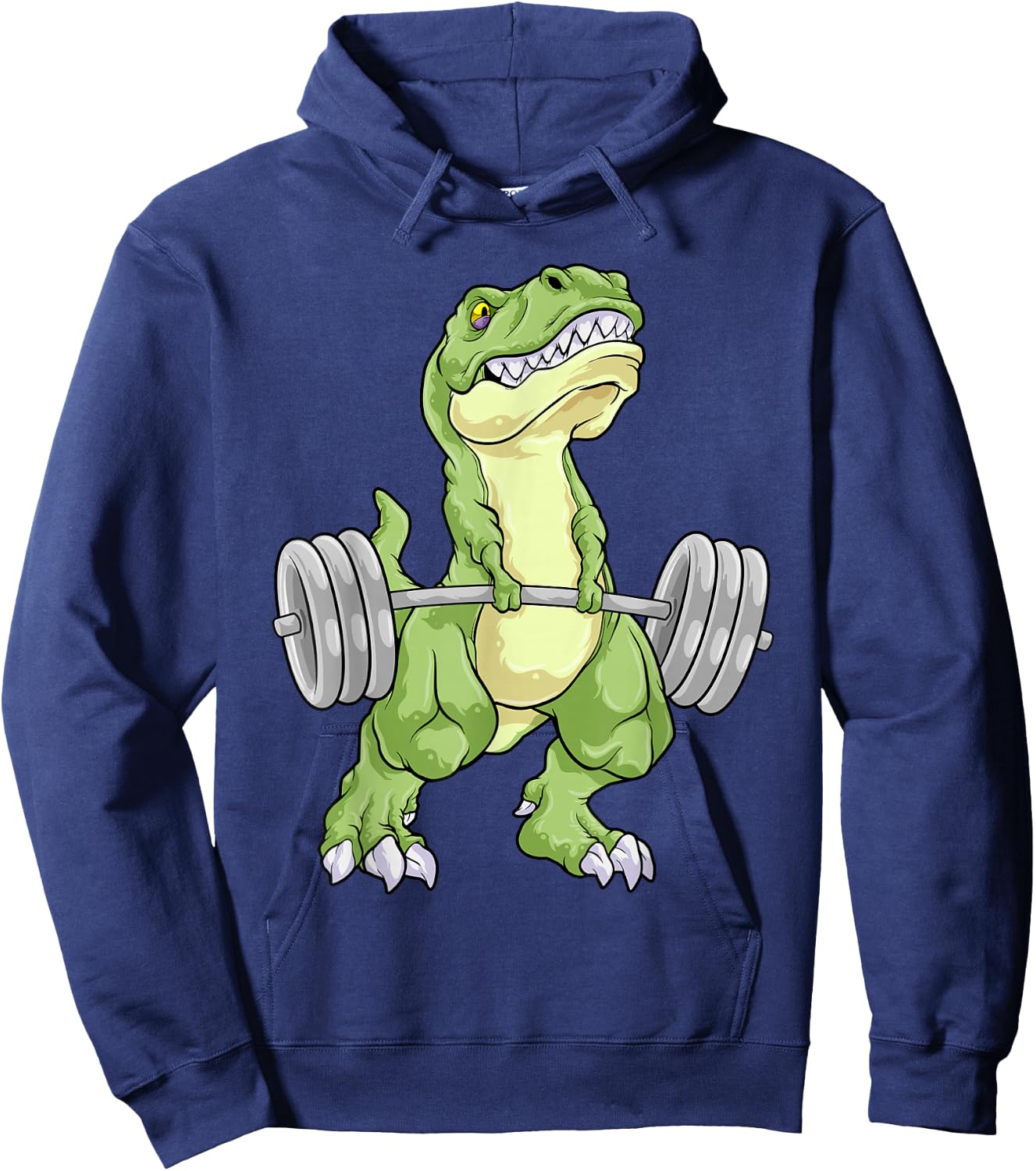 Dinosaur Gym Weightlifting T-Rex Fitness Workout Deadlift Hoodie - Hoodie | Navy