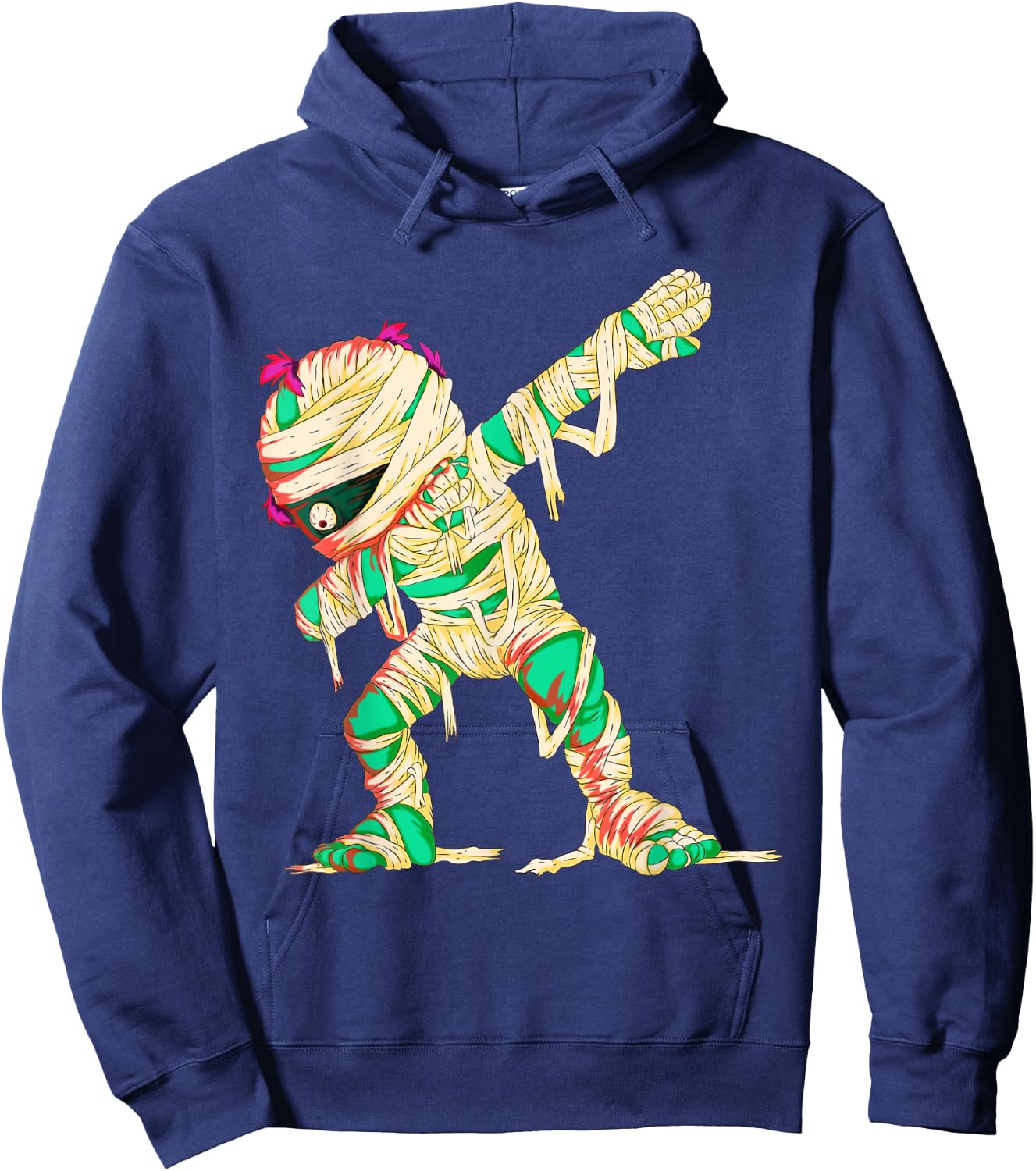 Funny Dabbing Mummy Scary Halloween Costume Spooky Halloween Hoodie - Hoodie | Navy