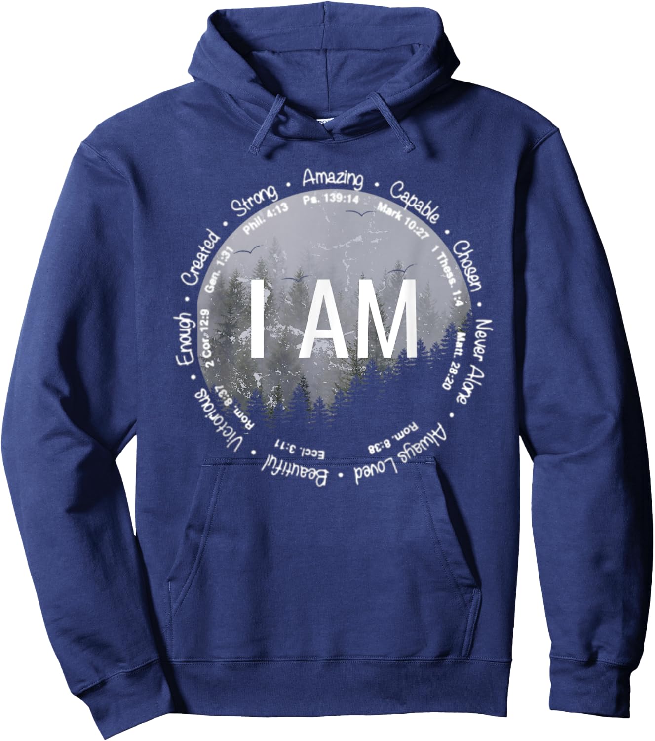 I Am A Child Of The Most High God Jesus Vintage Distressed Hoodie - Hoodie | Navy