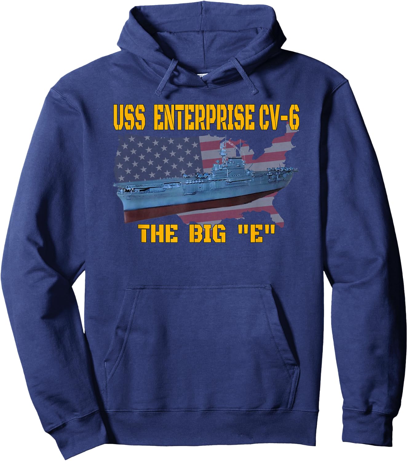 USS Enterprise CV-6 Aircraft Carrier Veterans Day Father Day Hoodie - Hoodie | Navy