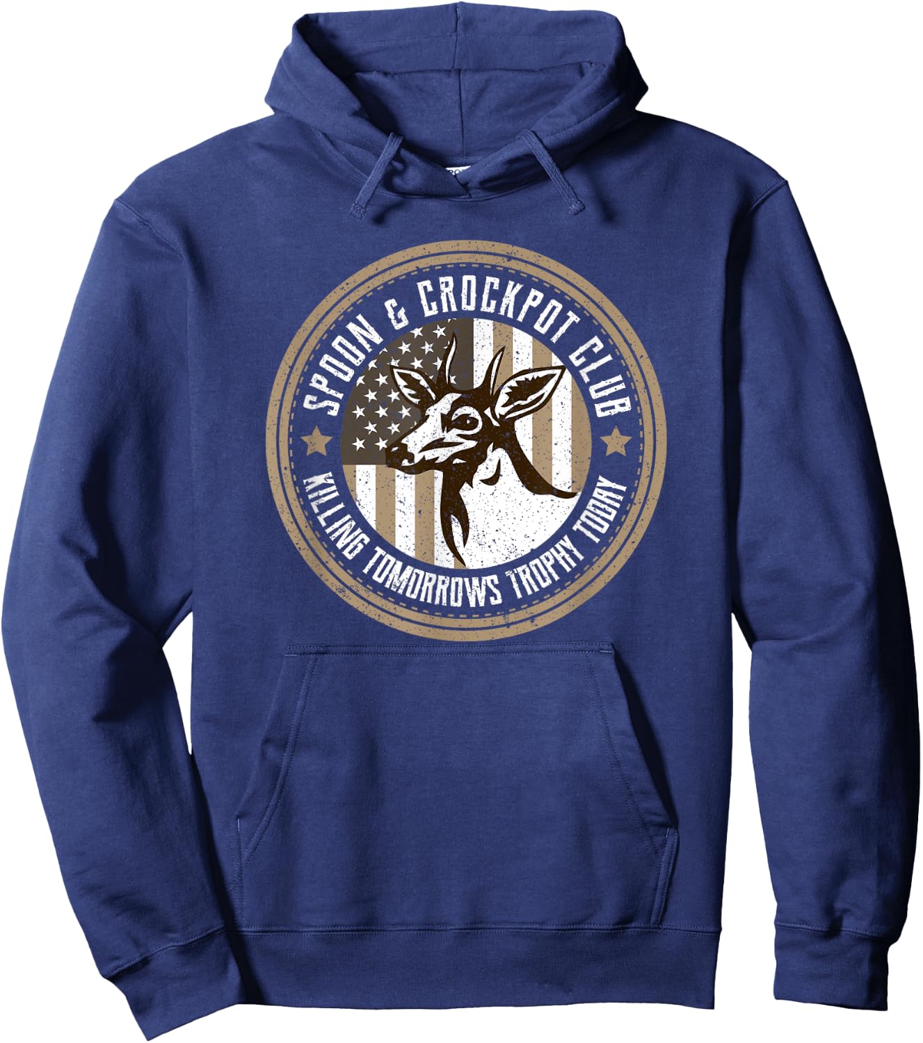 Spoon And Crockpot Club Tomorrow's Trophy Deer Hunting Joke Hoodie - Hoodie | Navy