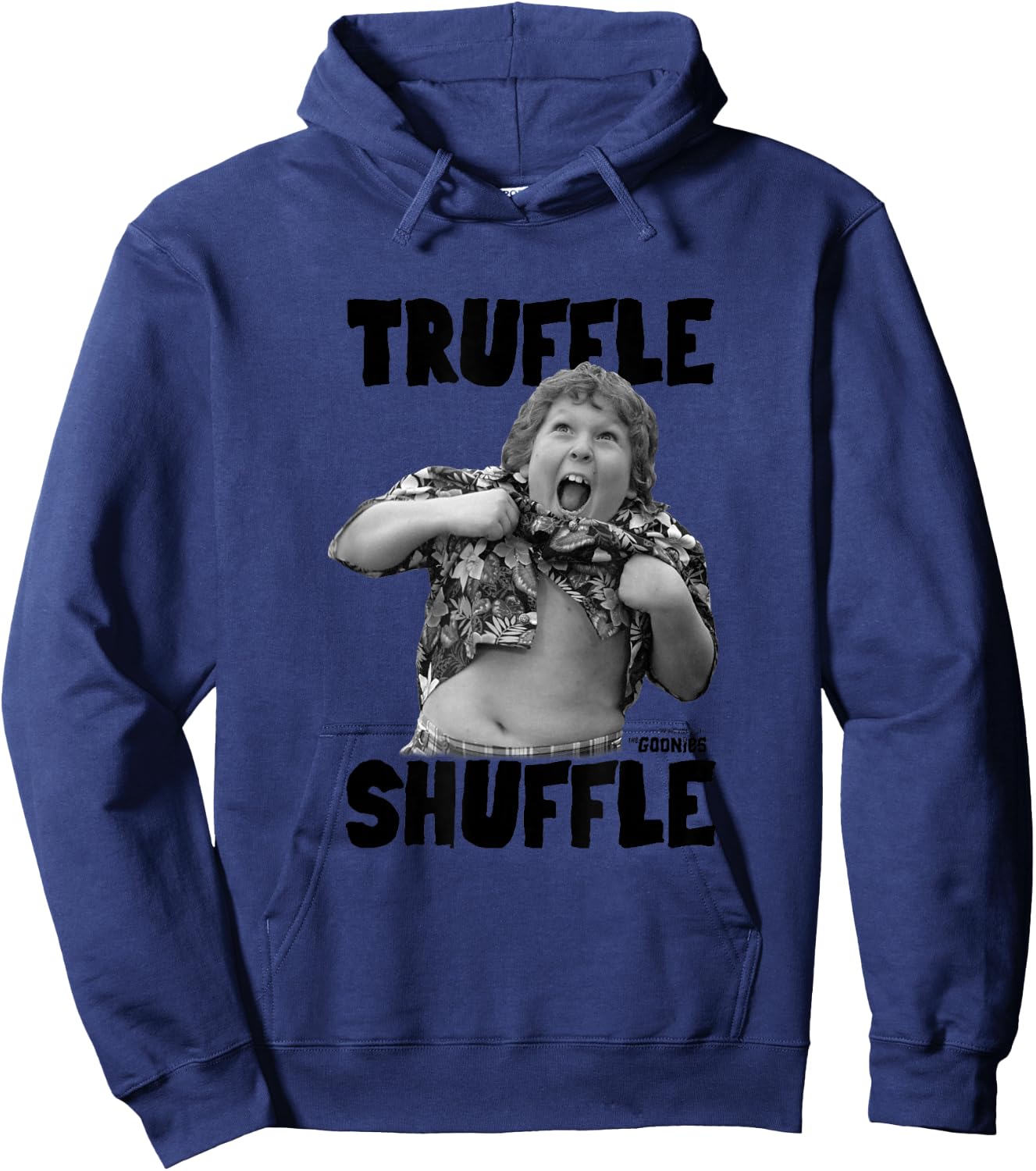 The Goonies Black and White Truffle Shuffle Photo Movie Hoodie - Hoodie | Navy