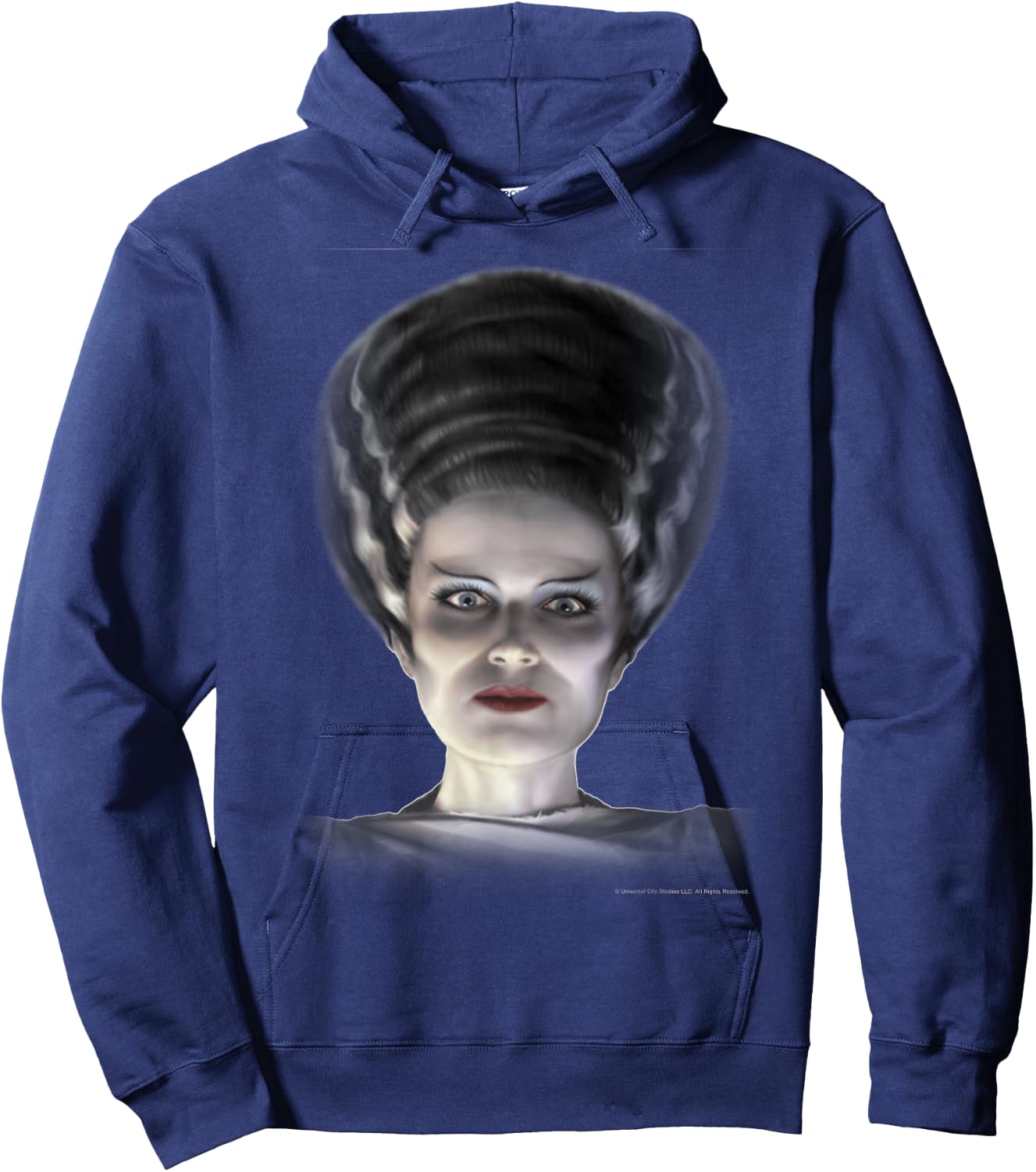 Universal Monsters Bride Of Frankenstein Big Face Hoodie - Hoodie | Navy