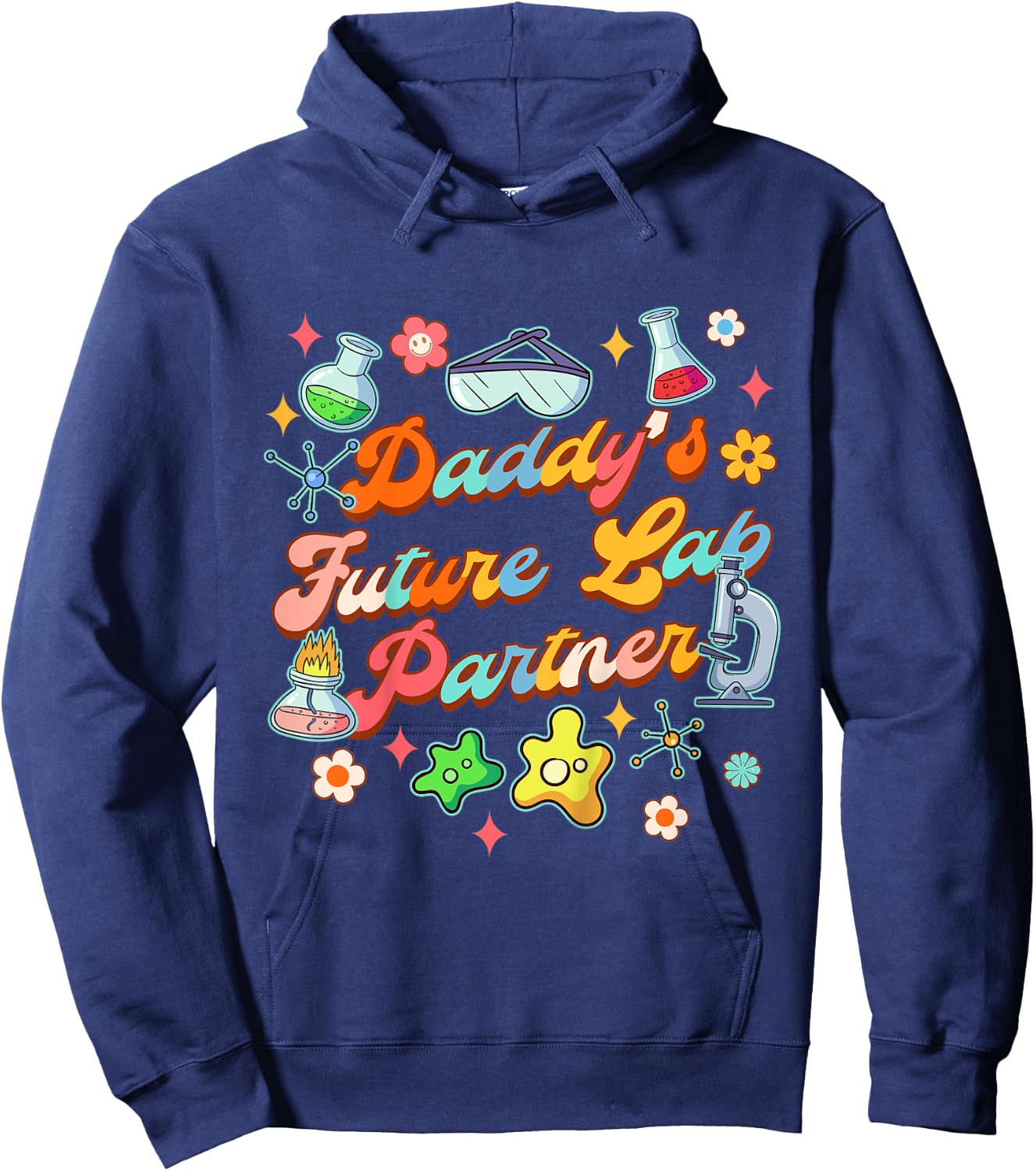 Kids Future Lab Tech Scientist Baby Daddy's Future Lab Partner Hoodie - Hoodie | Navy