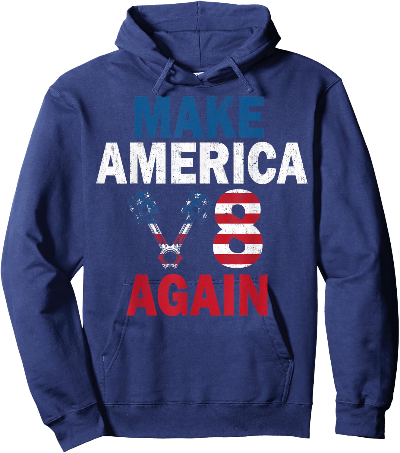 Make America V8 Again Mechanic - US Car Mechanic Hoodie - Hoodie | Navy
