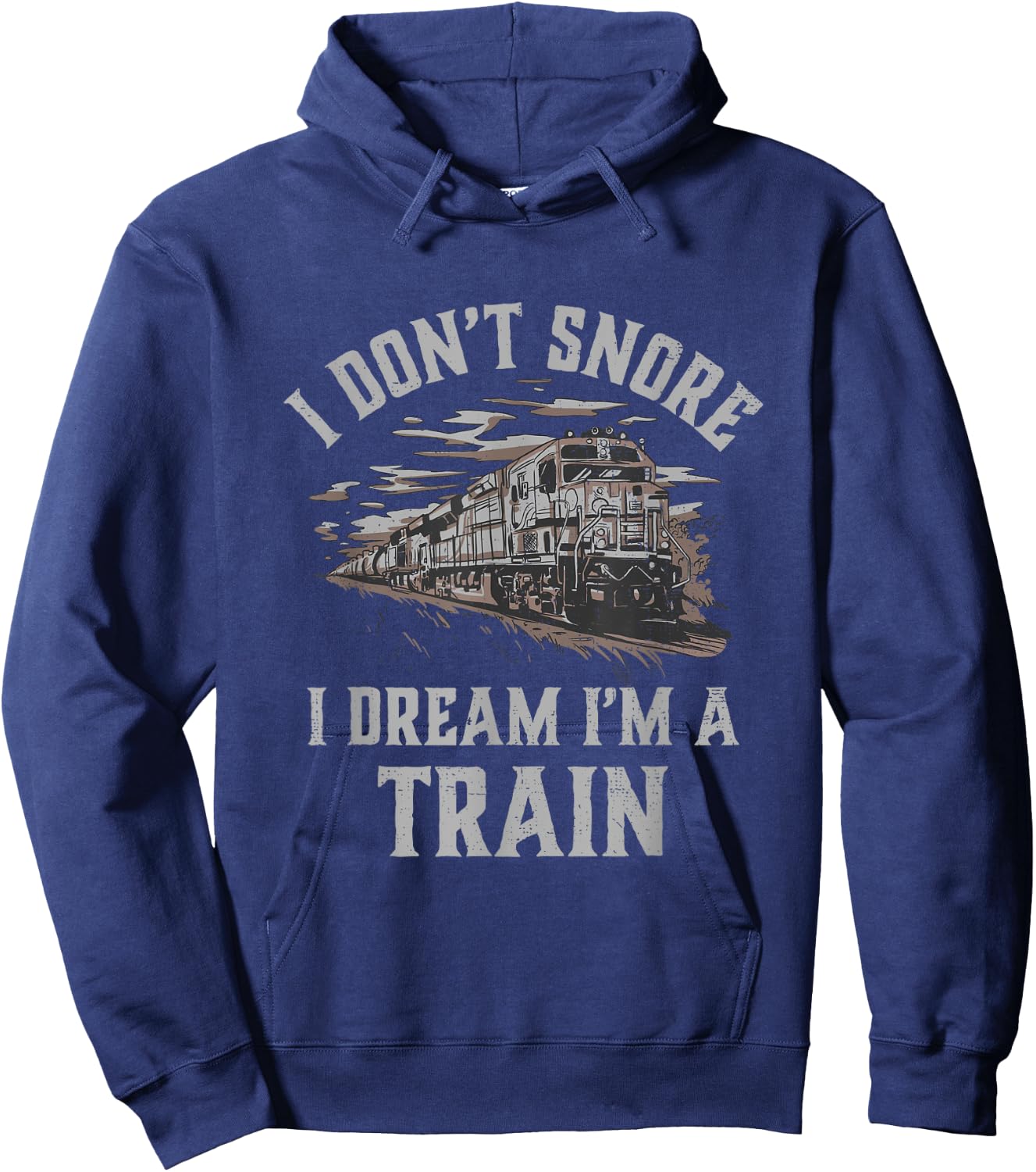 Railroad I'm A Train Locomotive Engineer Steam Train Model Hoodie - Hoodie | Navy
