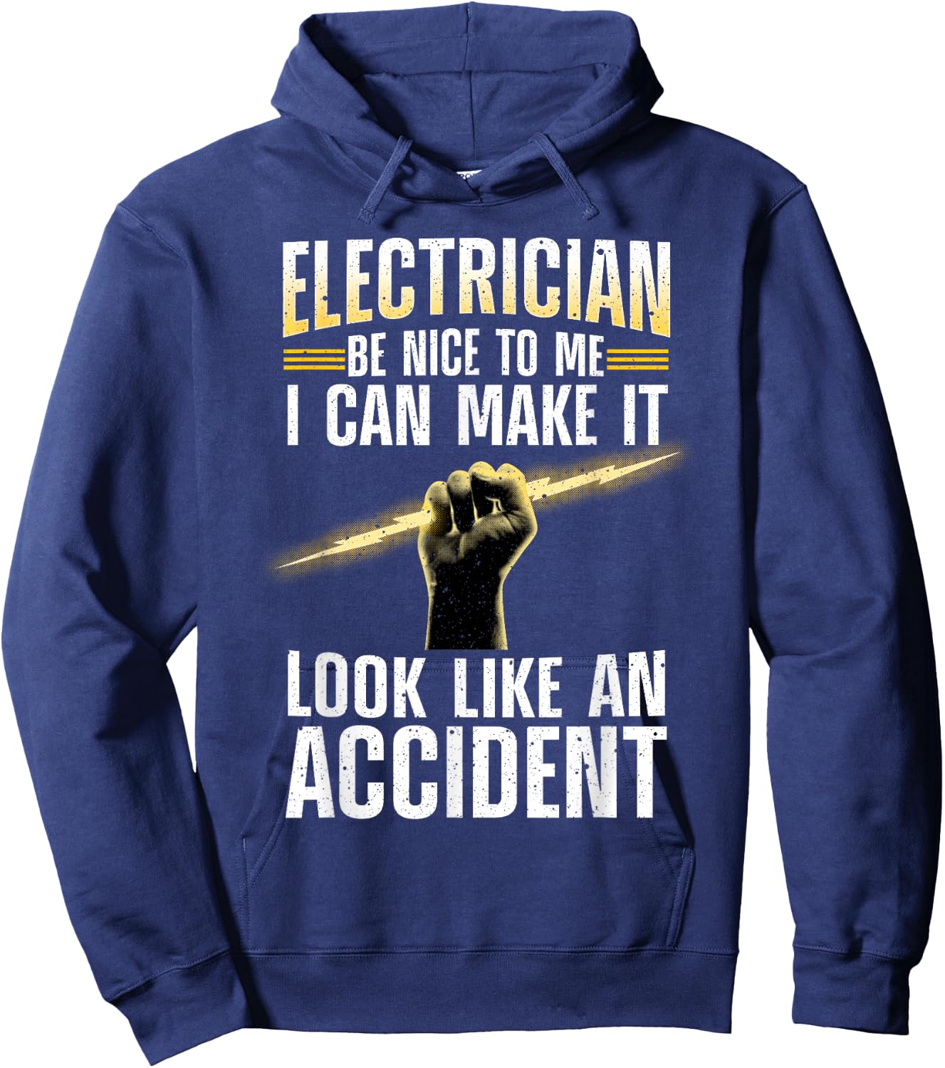 Funny Electrician Art Women Professional Electrician Hoodie - Hoodie | Navy