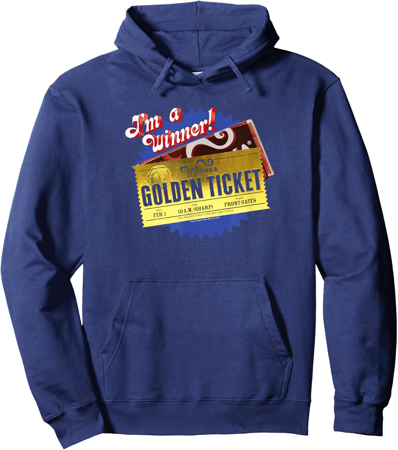 Charlie and The Chocolate Factory Golden Ticket Small Hoodie - Hoodie | Navy