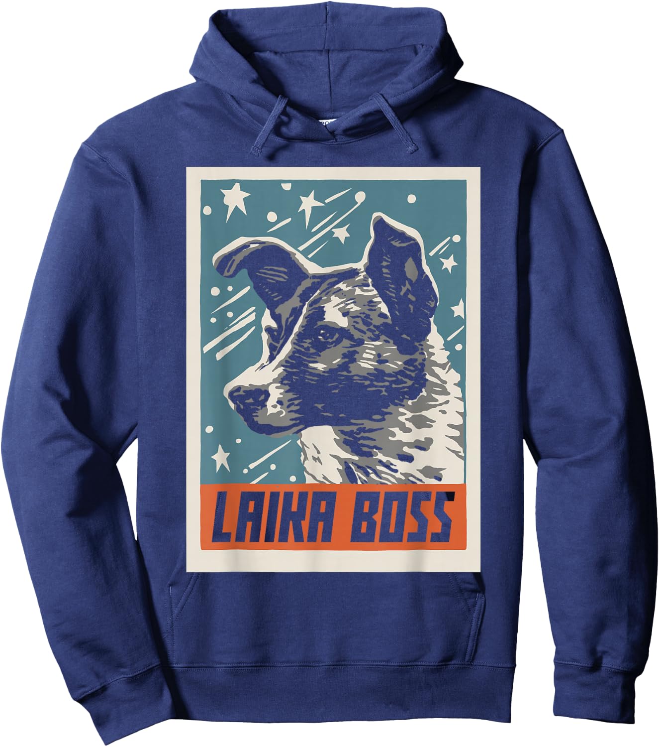 Laika Boss - USSR Soviet Space Dog Hoodie - Hoodie | Navy