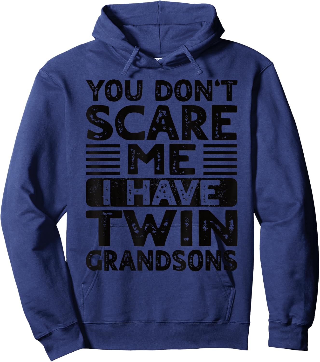 You Don't Scare Me I Have Twin Grandsons Grandma Grandpa Hoodie - Hoodie | Navy