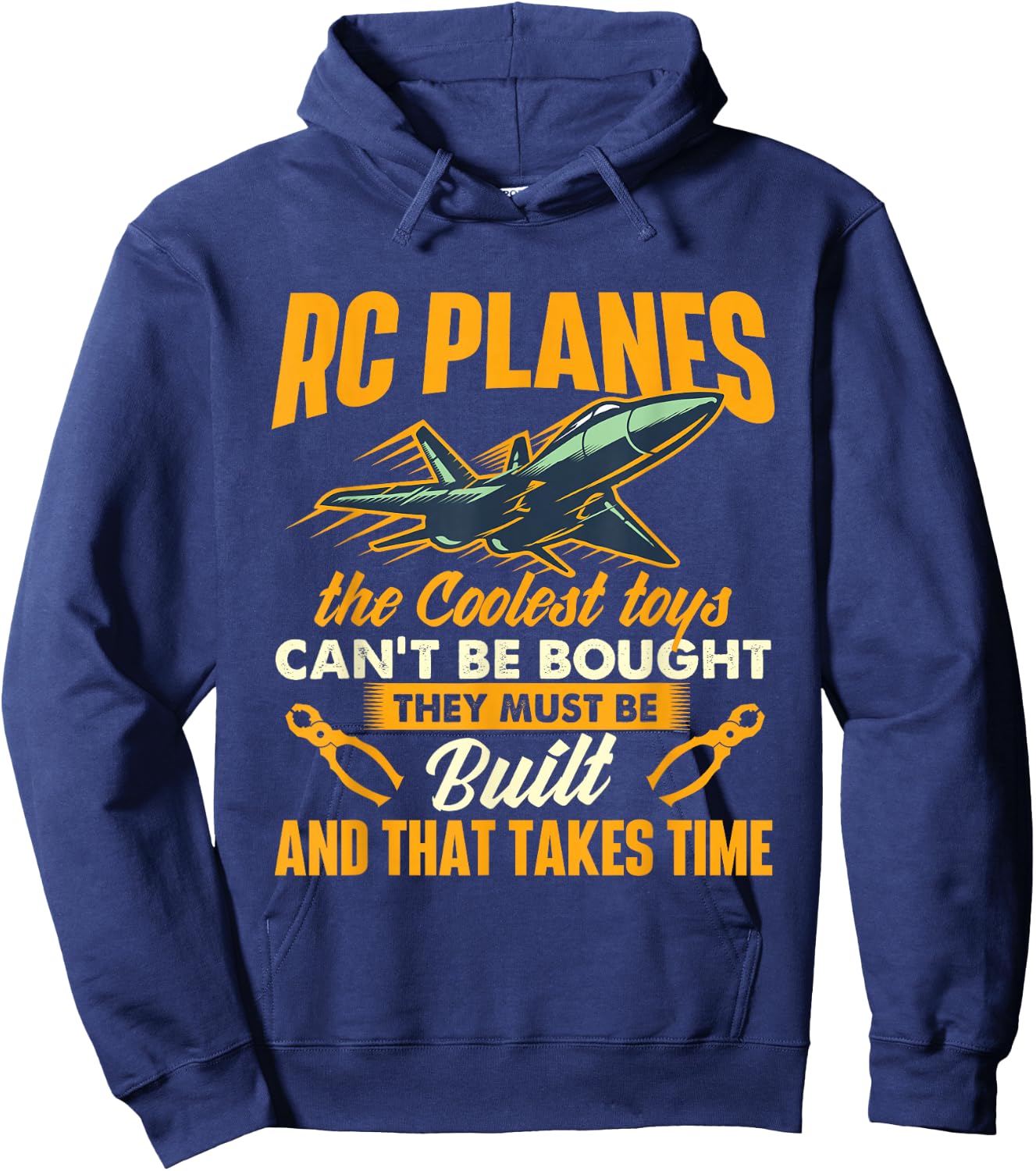 RC Planes The Coolest Toys Can't Be Bought RC Plane Pilot Hoodie - Hoodie | Navy