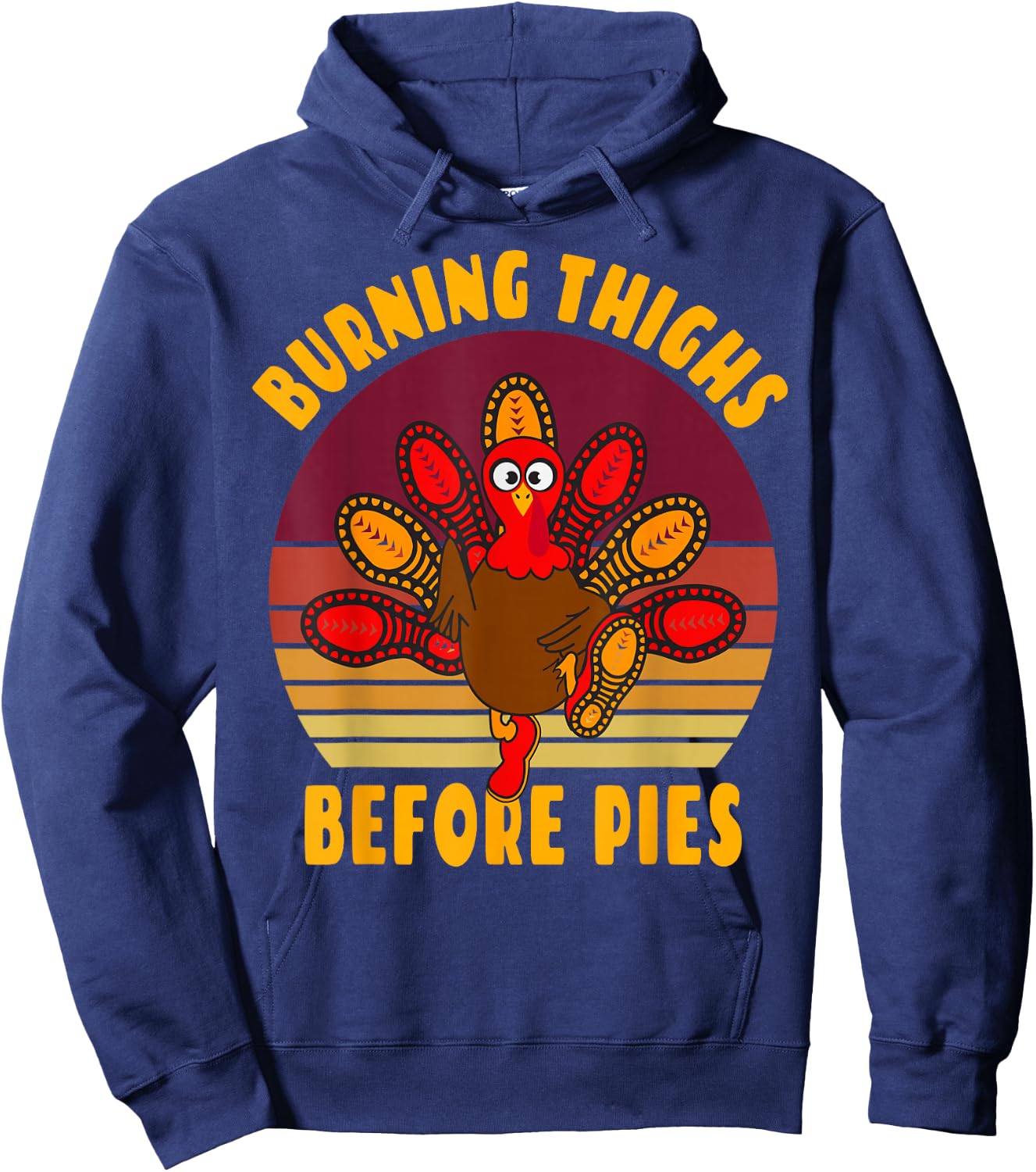 Funny Thanksgiving Day 5k 10k Trot Run Runner Costume Hoodie - Hoodie | Navy